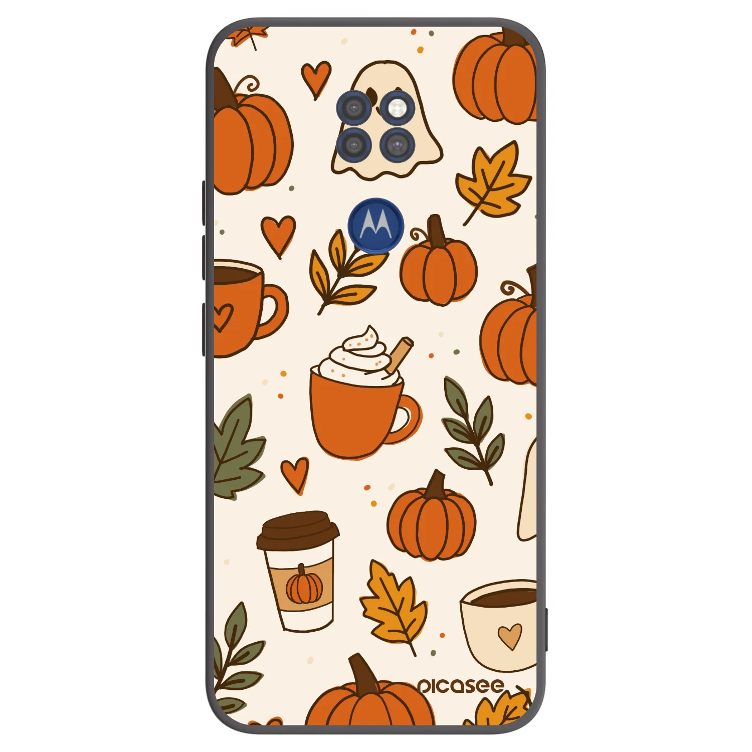 Picasee crna silikonska maskica za Motorola Moto G9 Play - Fall vibes