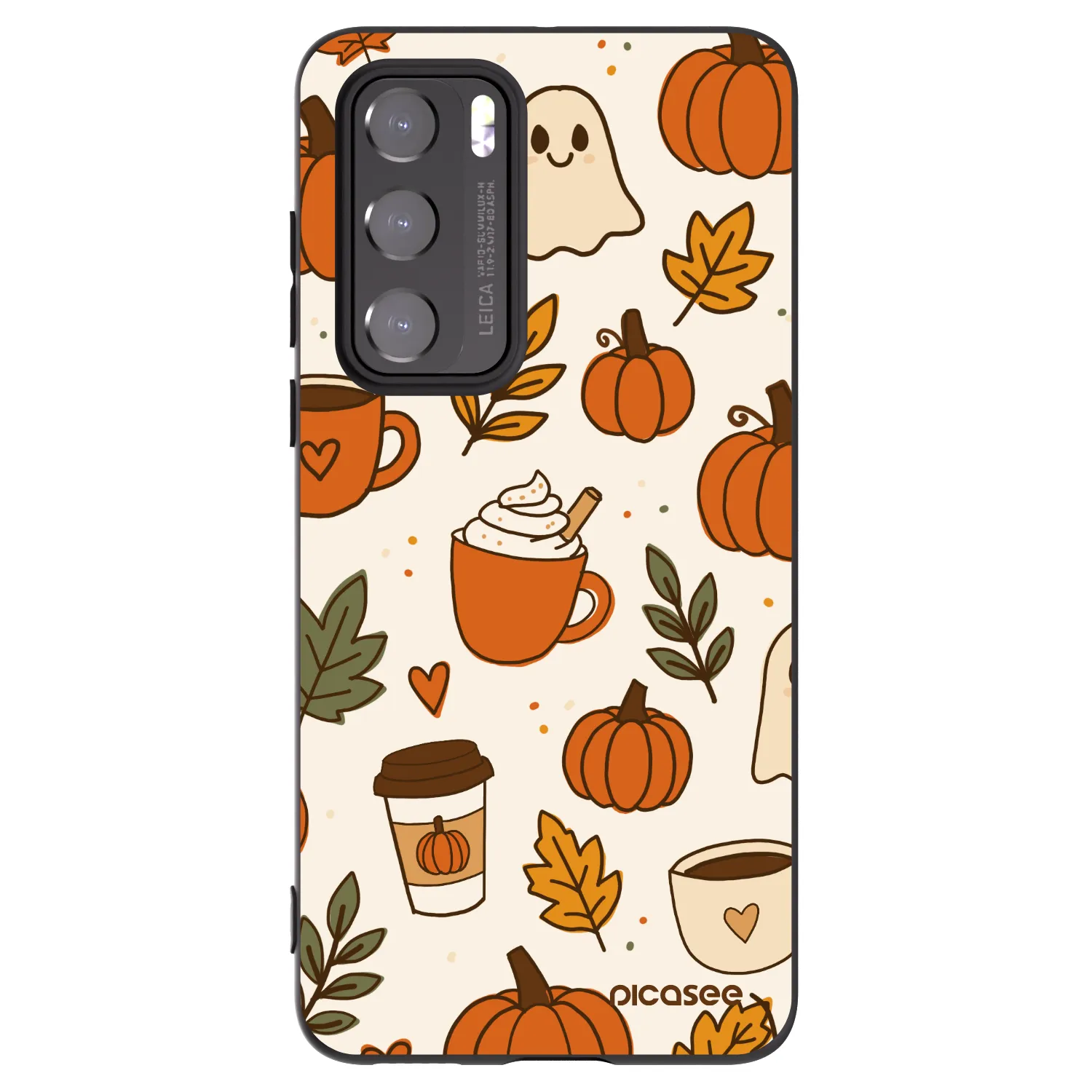 Picasee crna silikonska maskica za Huawei P40 - Fall vibes