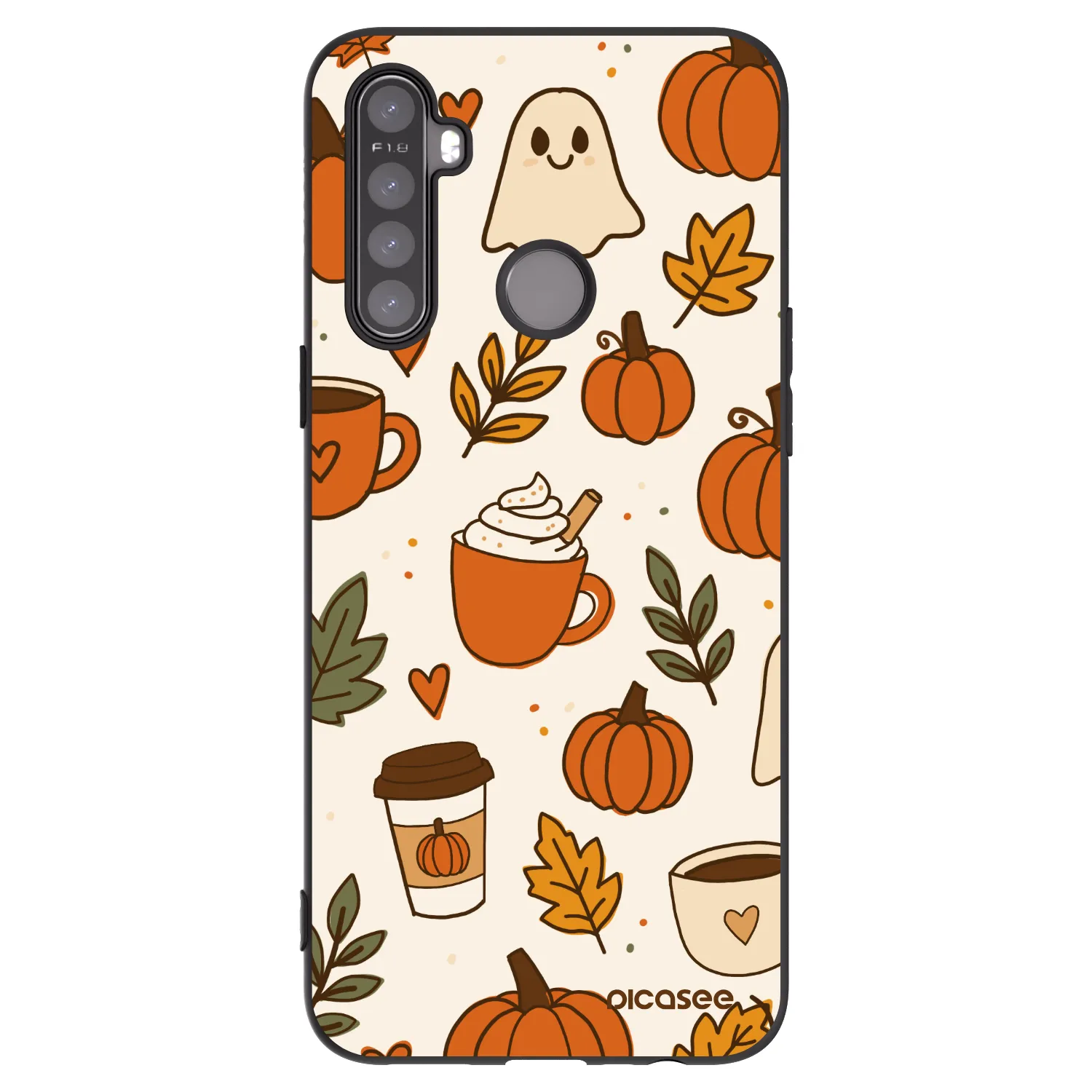 Picasee crna silikonska maskica za Realme 5 - Fall vibes