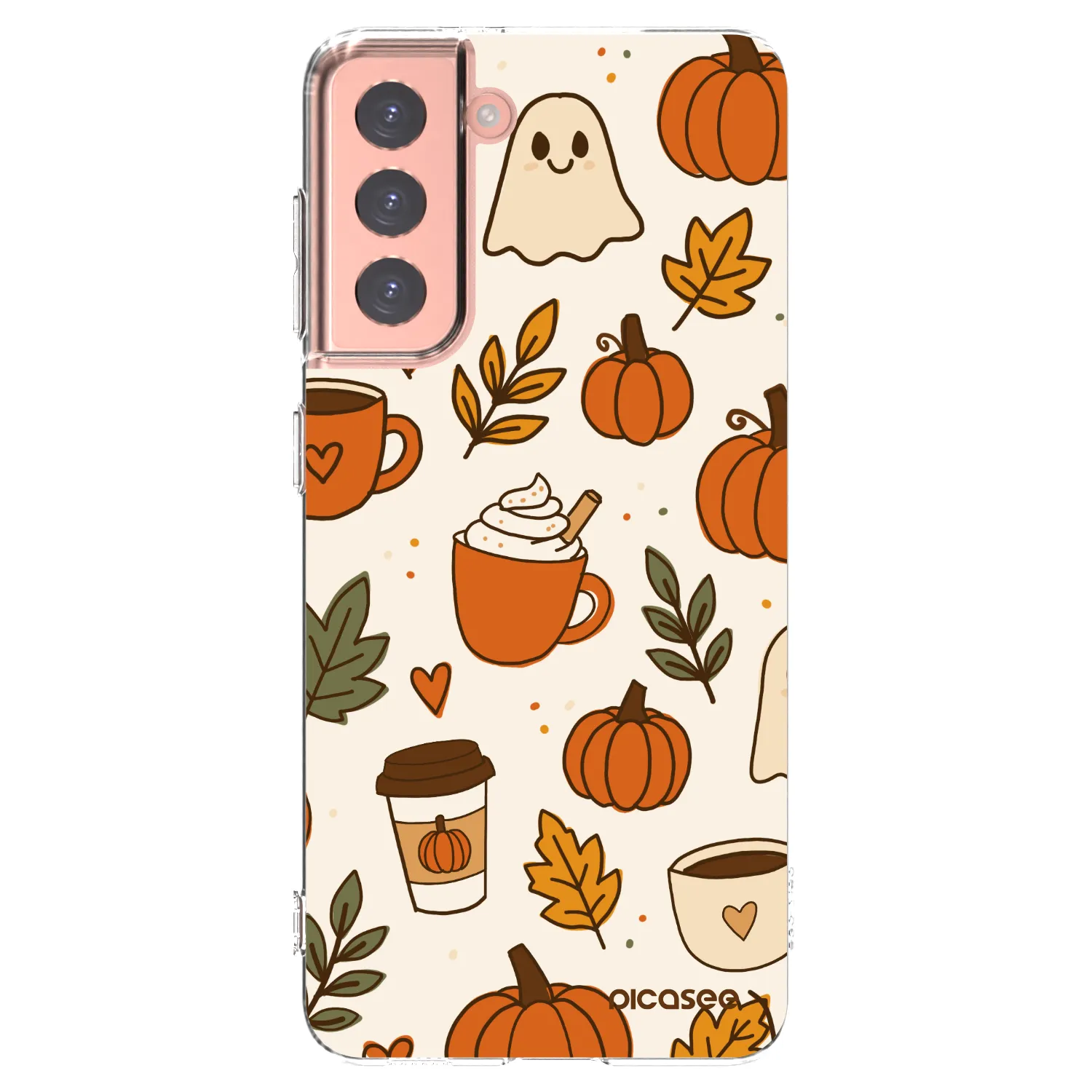 Picasee silikonska prozirna maskica za Samsung Galaxy S21 5G G991B - Fall vibes