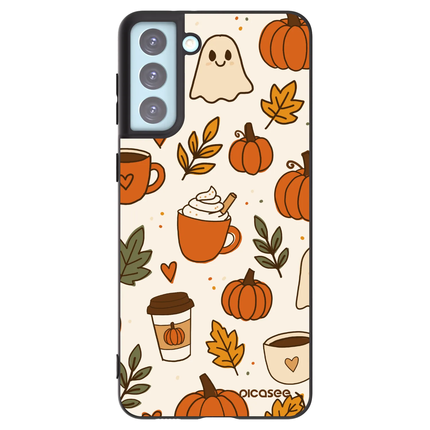 Picasee crna silikonska maskica za Samsung Galaxy S21+ 5G G996F - Fall vibes