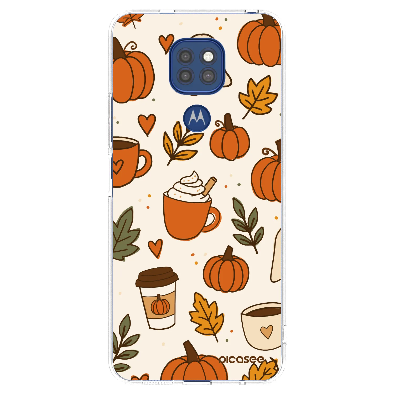 Picasee silikonska prozirna maskica za Motorola Moto G9 Play - Fall vibes