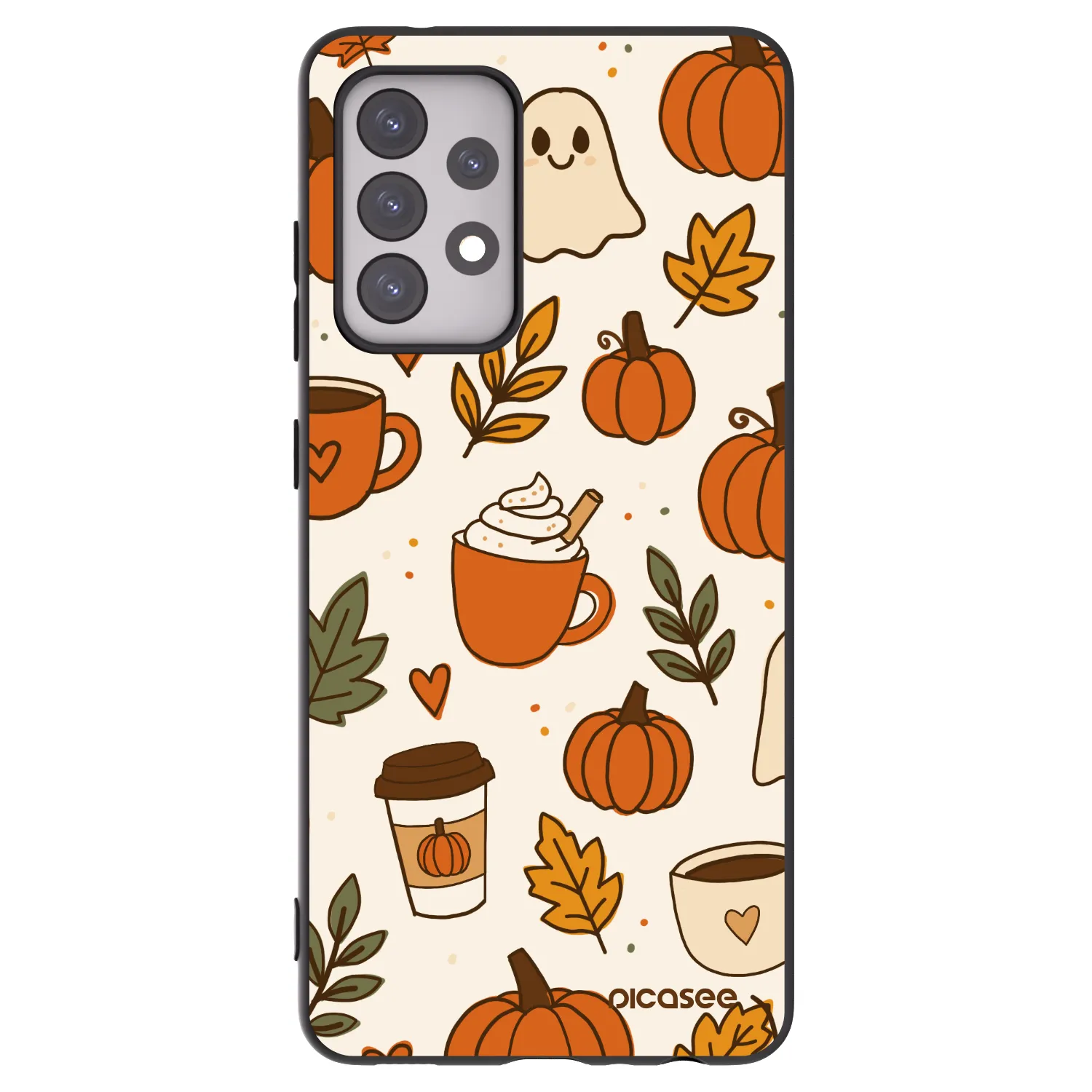 Picasee crna silikonska maskica za Samsung Galaxy A52 5G A525F - Fall vibes