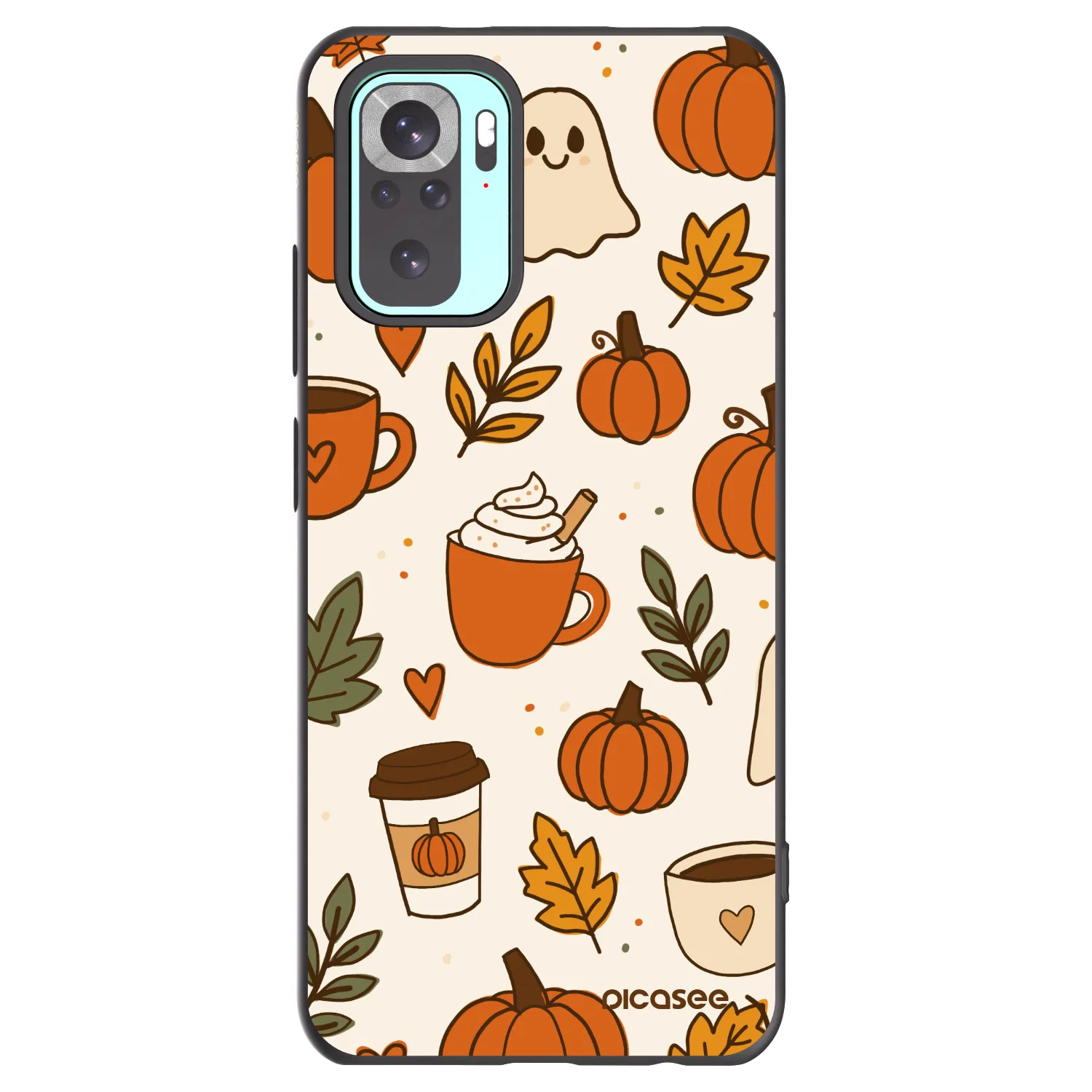 Picasee crna silikonska maskica za Xiaomi Redmi Note 10 Pro - Fall vibes