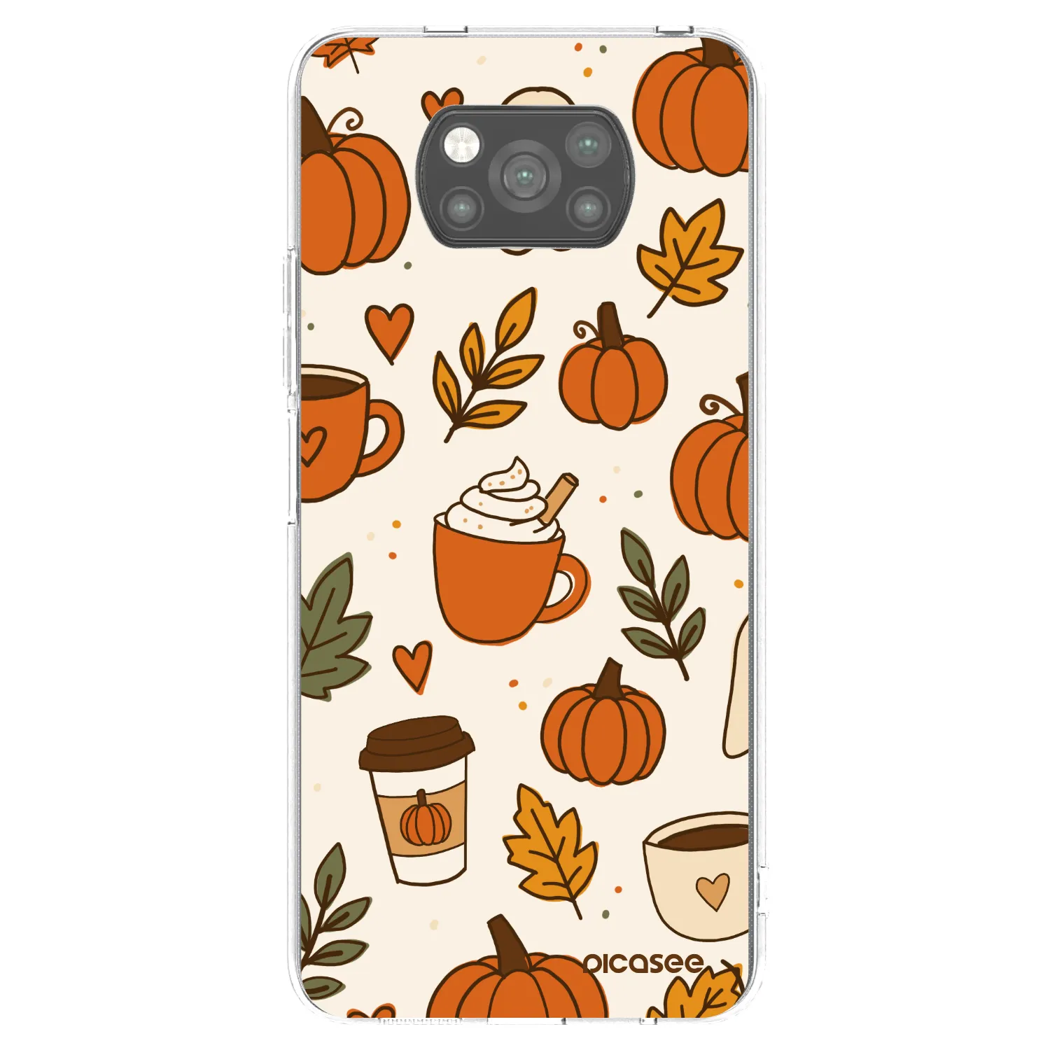 Picasee crna silikonska maskica za Xiaomi Poco X3 Pro - Fall vibes