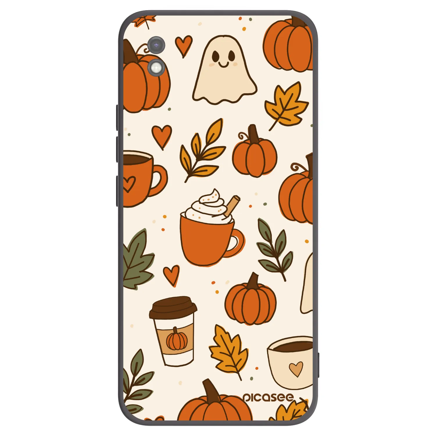 Picasee crna silikonska maskica za Xiaomi Redmi 9AT - Fall vibes