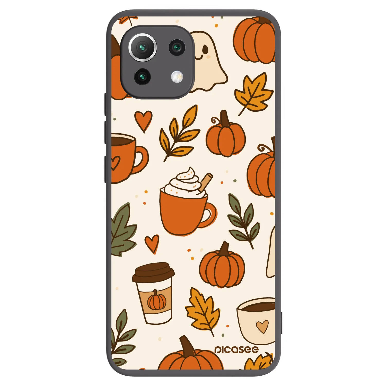 Picasee crna silikonska maskica za Xiaomi Mi 11 Lite - Fall vibes