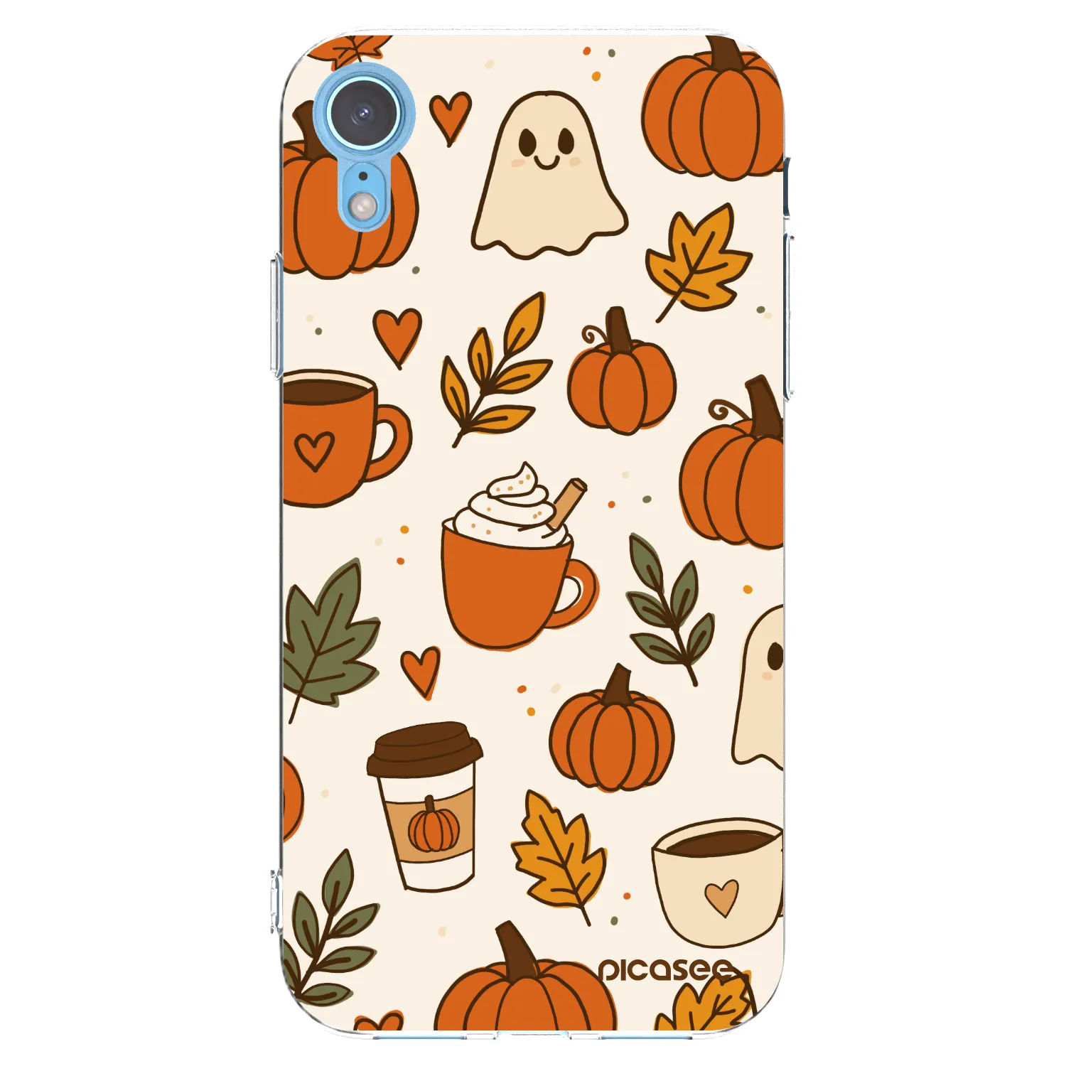 Picasee silikonska prozirna maskica za Apple iPhone XR - Fall vibes