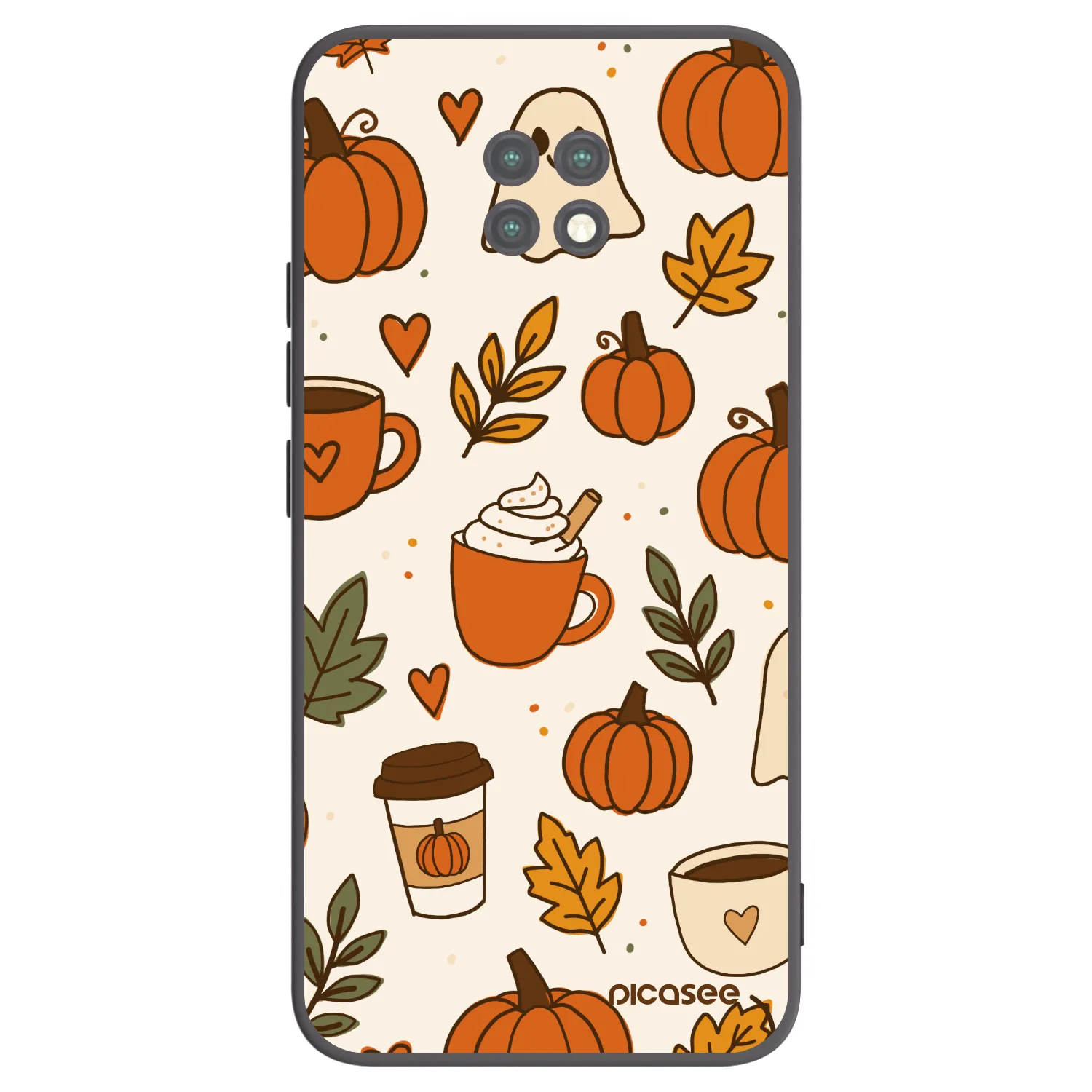 Picasee crna silikonska maskica za Xiaomi Redmi Note 9T - Fall vibes