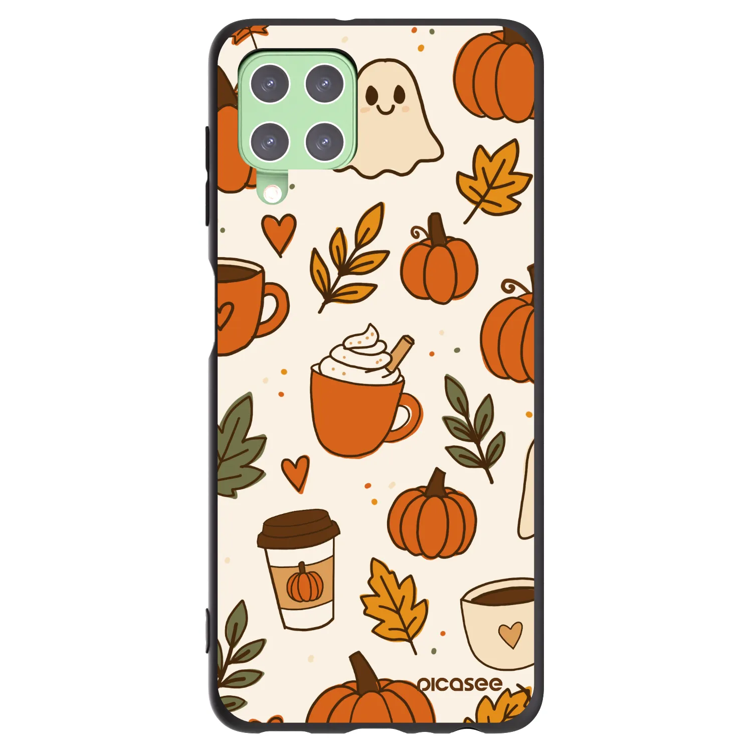 Picasee crna silikonska maskica za Samsung Galaxy A22 A225F 4G - Fall vibes