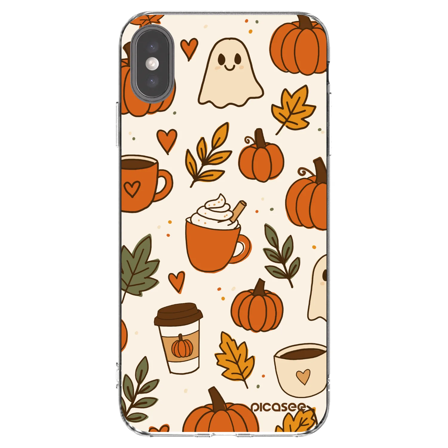 Picasee silikonska prozirna maskica za Apple iPhone XS Max - Fall vibes
