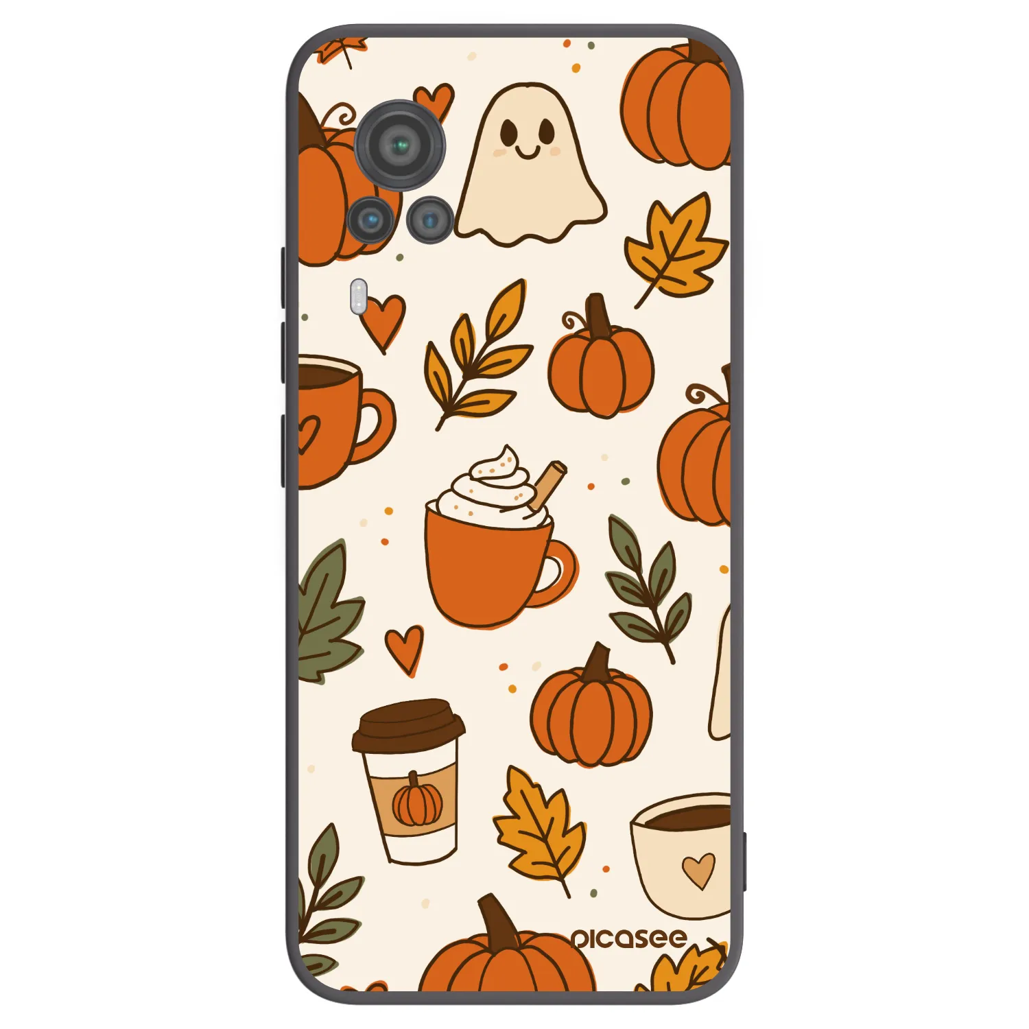 Picasee crna silikonska maskica za Vivo X60 Pro 5G - Fall vibes