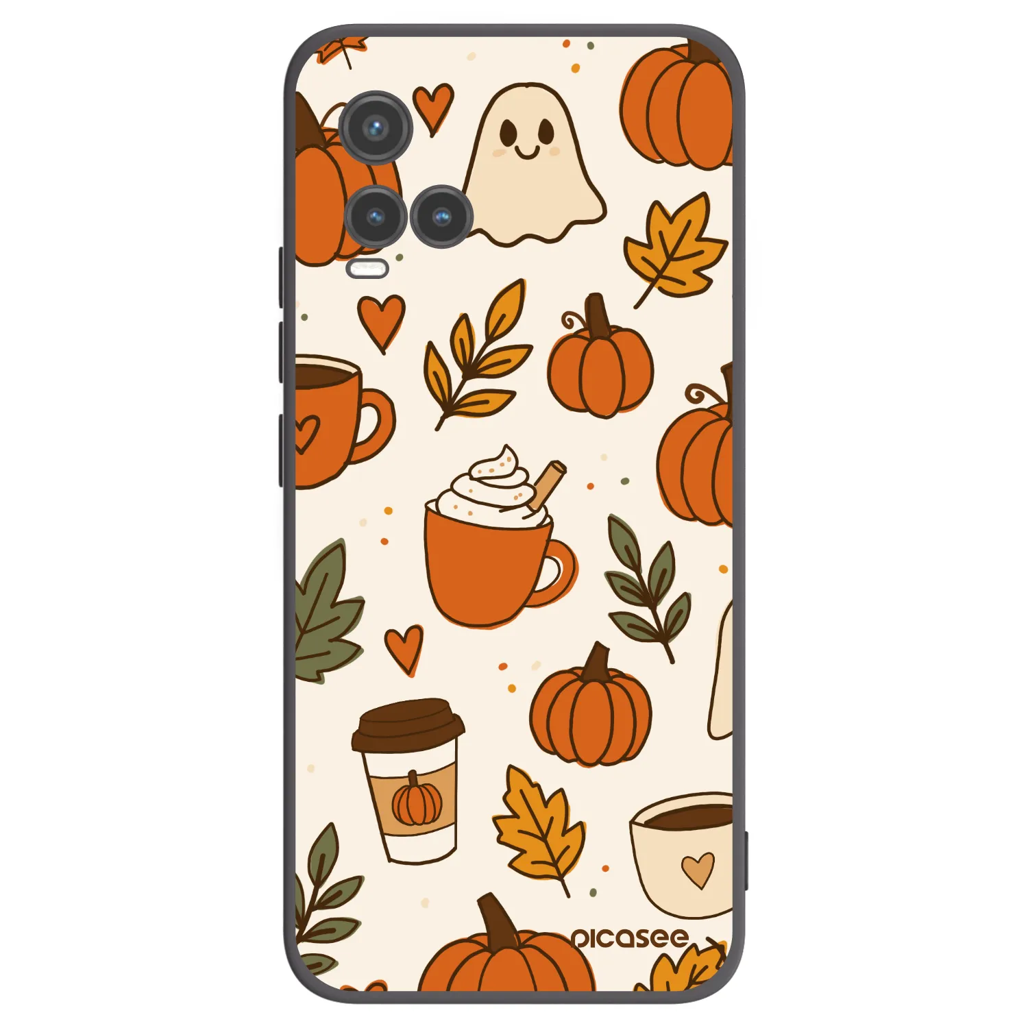 Picasee crna silikonska maskica za Vivo Y33s - Fall vibes