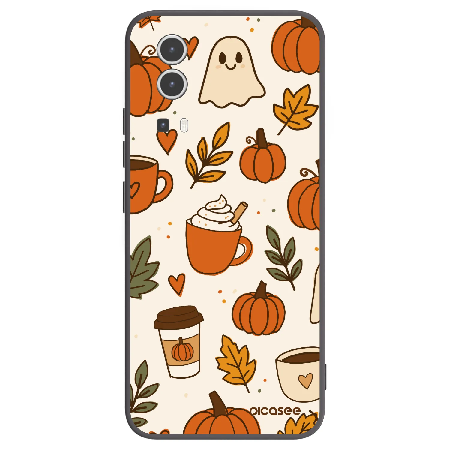Picasee crna silikonska maskica za Vivo Y72 5G - Fall vibes