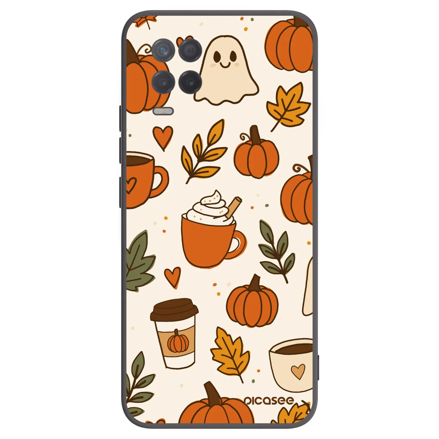 Picasee crna silikonska maskica za Realme 8 5G - Fall vibes
