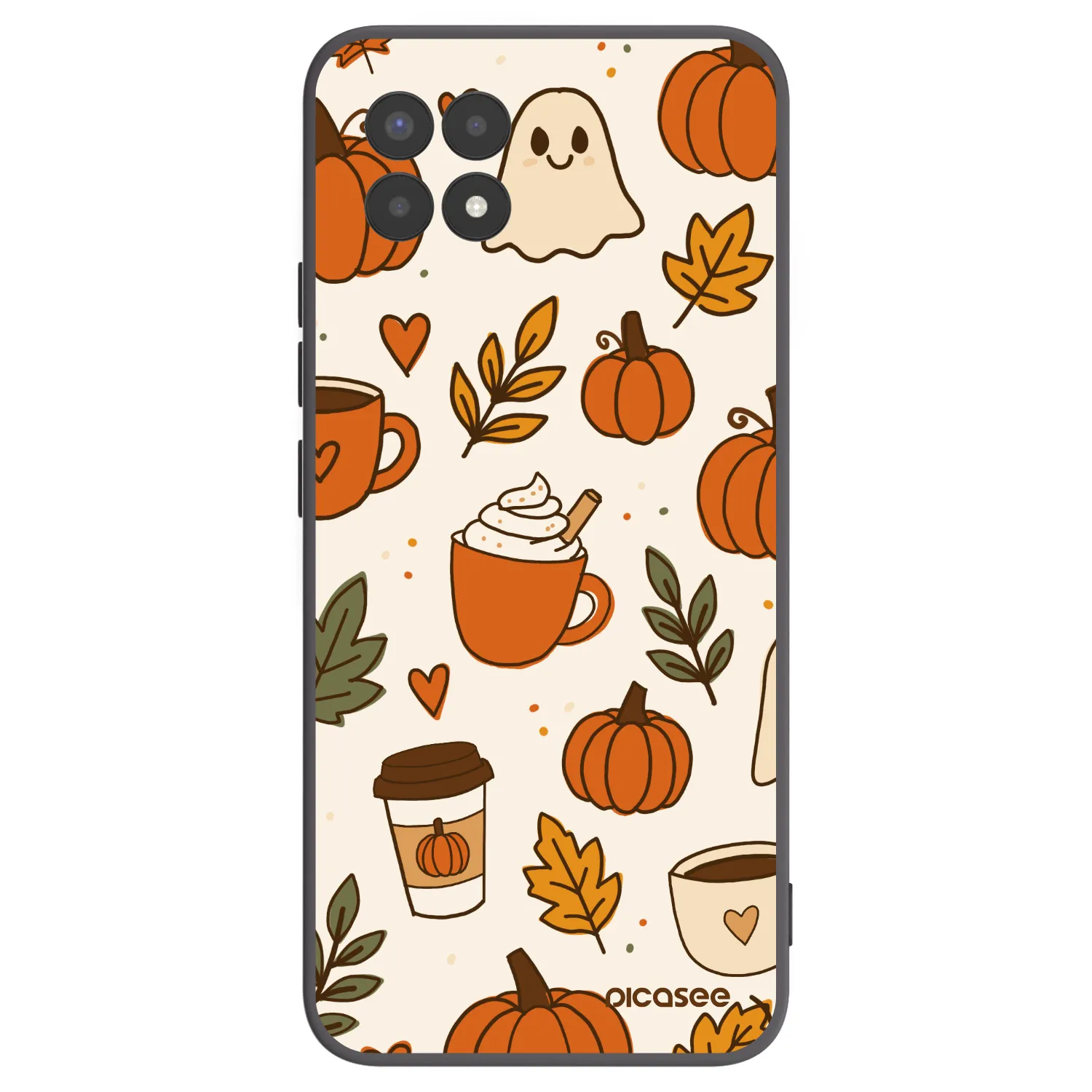 Picasee crna silikonska maskica za Realme 8i - Fall vibes