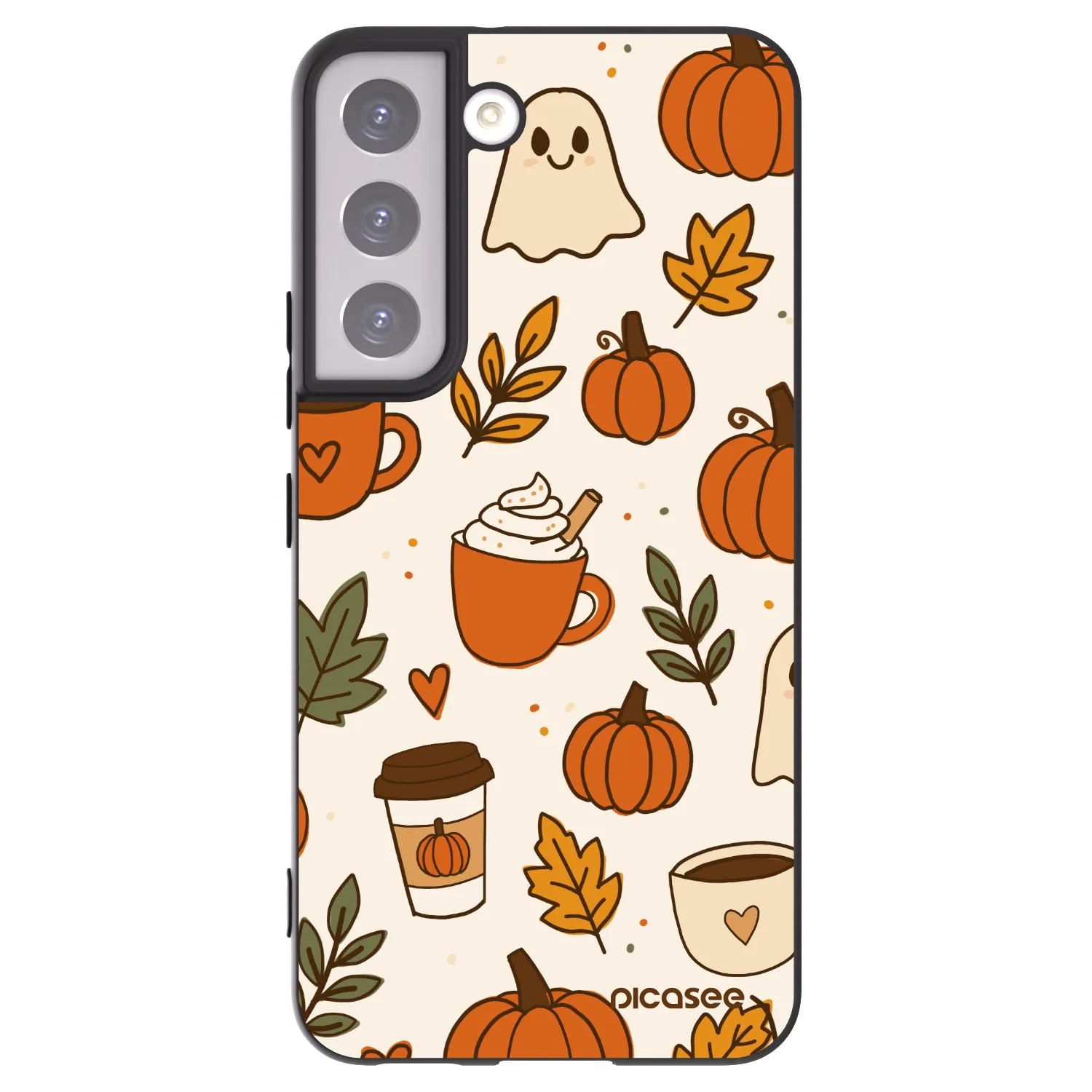 Picasee crna silikonska maskica za Samsung Galaxy S22 5G - Fall vibes