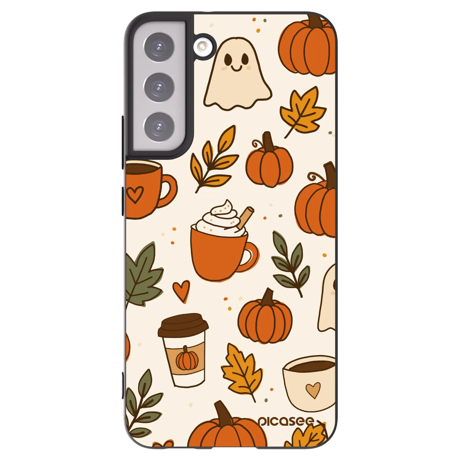 Picasee crna silikonska maskica za Samsung Galaxy S22+ 5G - Fall vibes