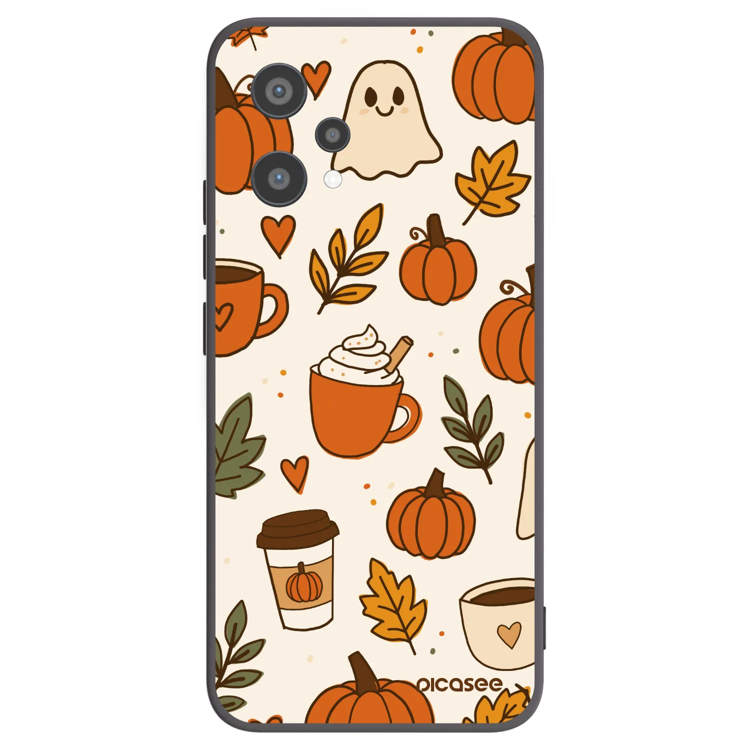 Picasee crna silikonska maskica za Realme 9 Pro 5G - Fall vibes
