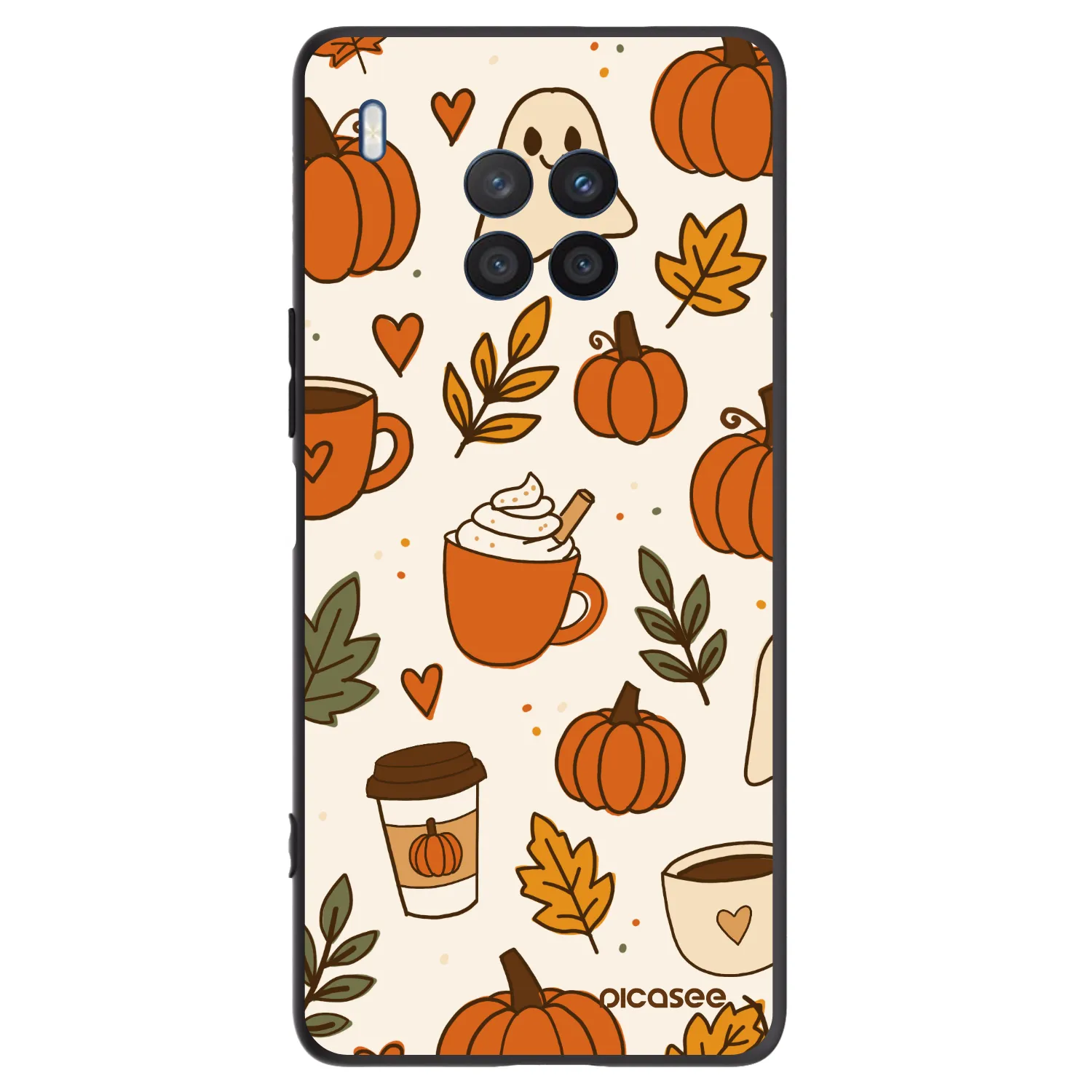 Picasee crna silikonska maskica za Honor 50 Lite - Fall vibes
