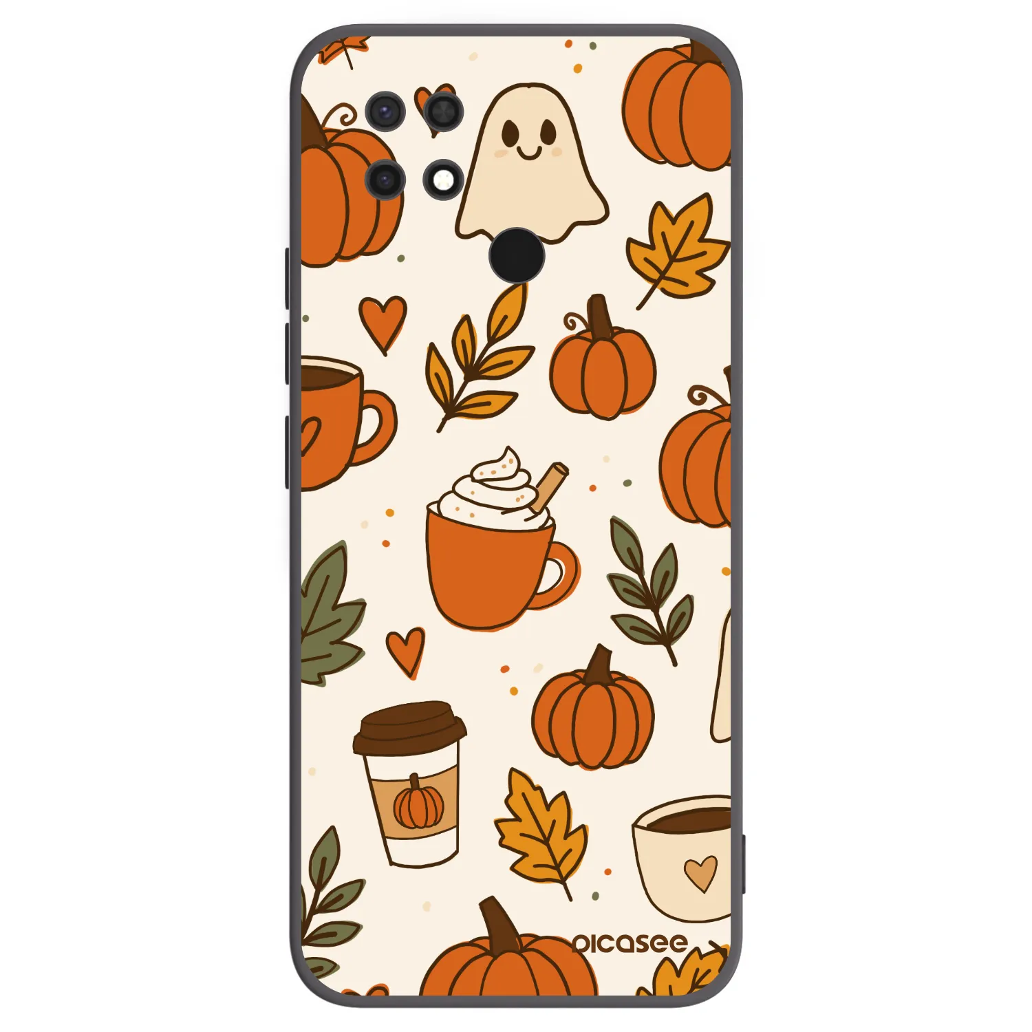 Picasee crna silikonska maskica za Xiaomi Redmi 10C - Fall vibes