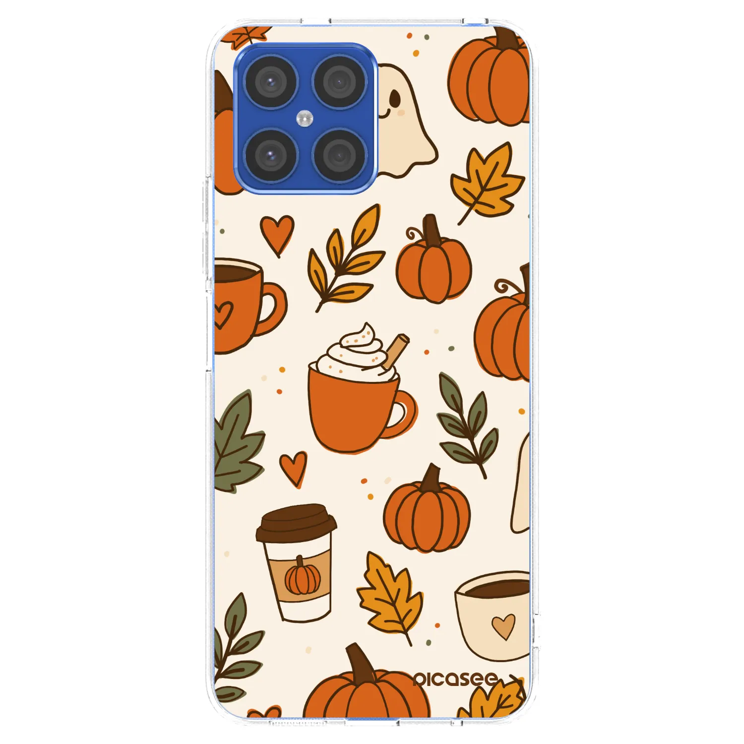Picasee silikonska prozirna maskica za Honor X8 4G - Fall vibes