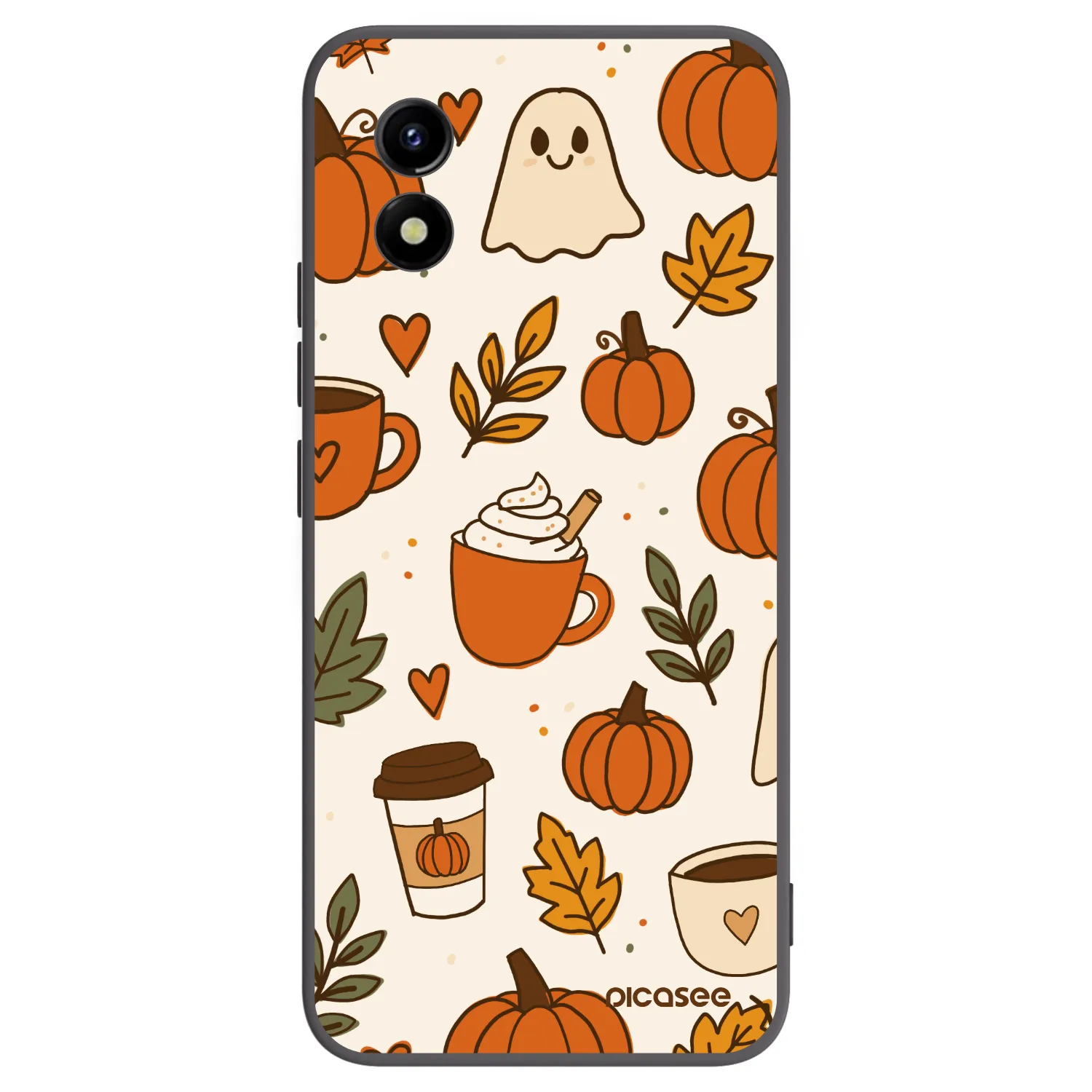 Picasee crna silikonska maskica za Vivo Y01 - Fall vibes