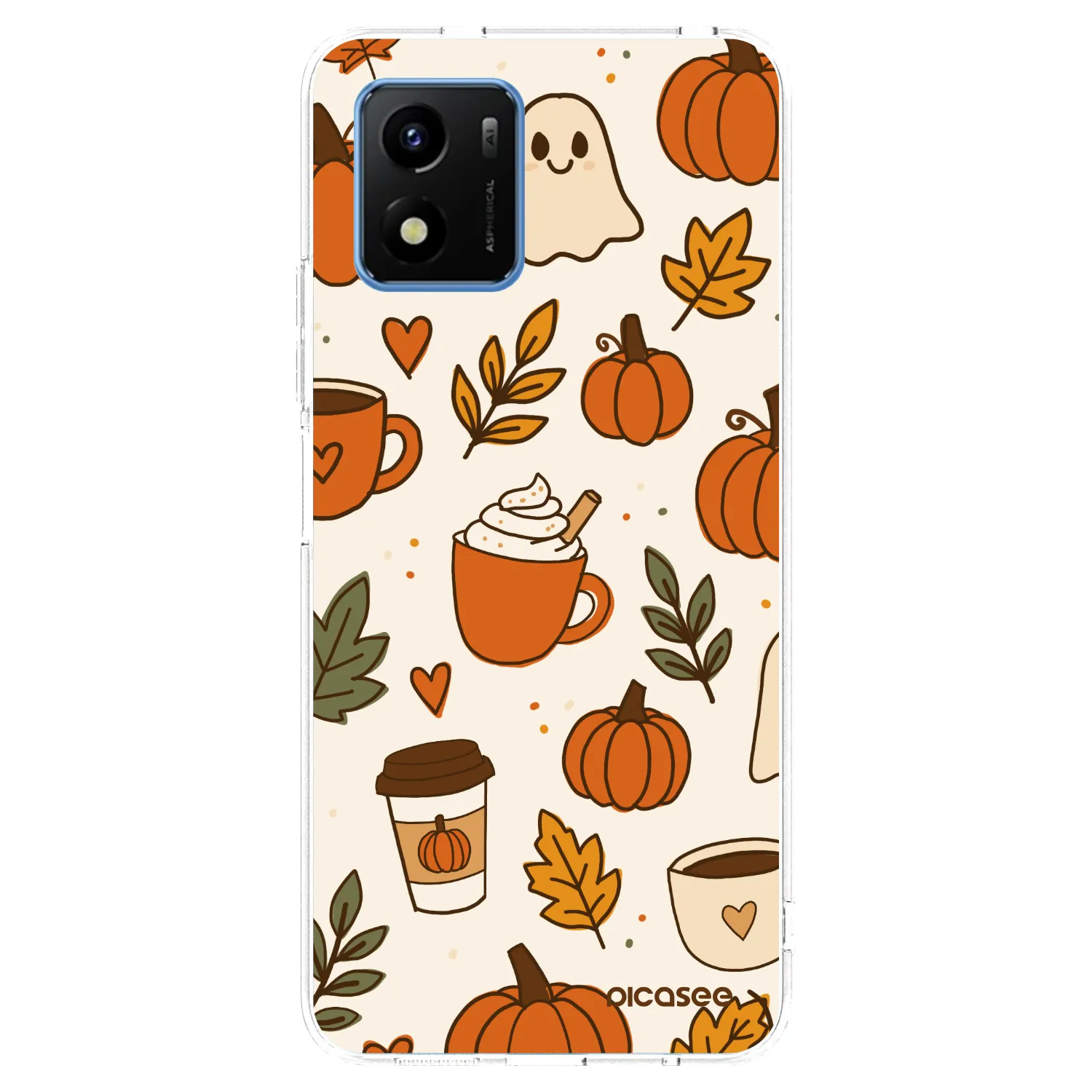 Picasee silikonska prozirna maskica za Vivo Y01 - Fall vibes