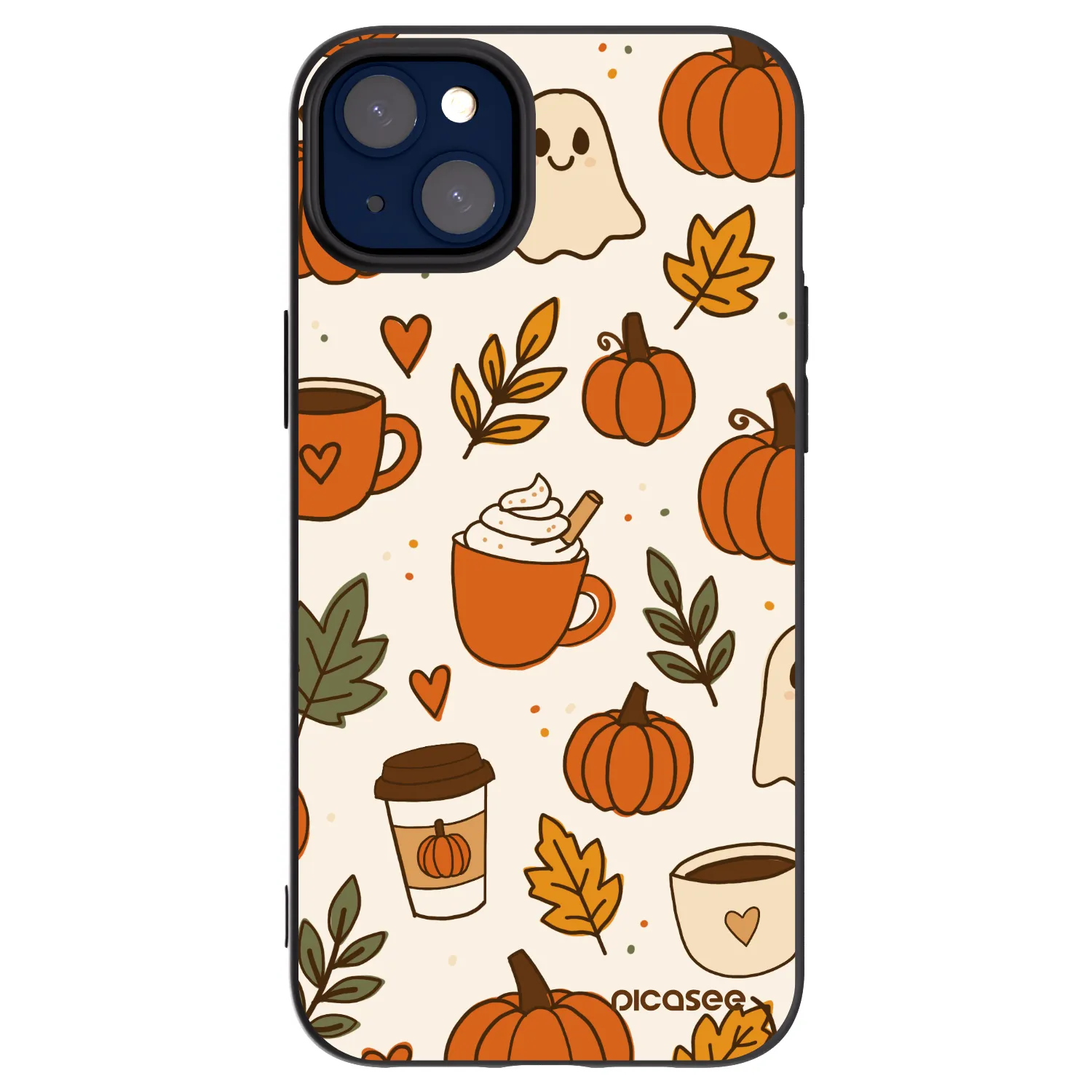 Picasee crna silikonska maskica za Apple iPhone 14 Plus - Fall vibes
