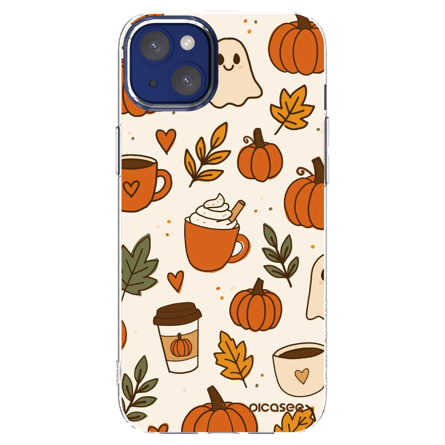 Picasee silikonska prozirna maskica za Apple iPhone 14 Plus - Fall vibes
