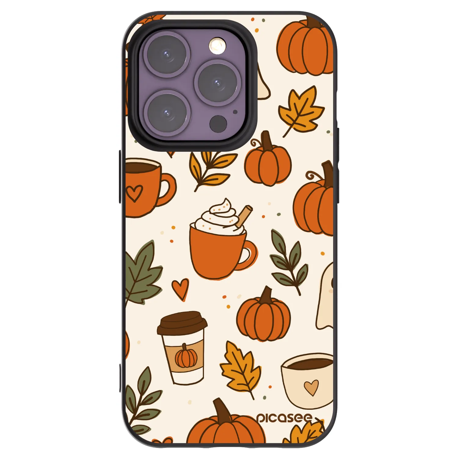 Picasee crna silikonska maskica za Apple iPhone 14 Pro - Fall vibes
