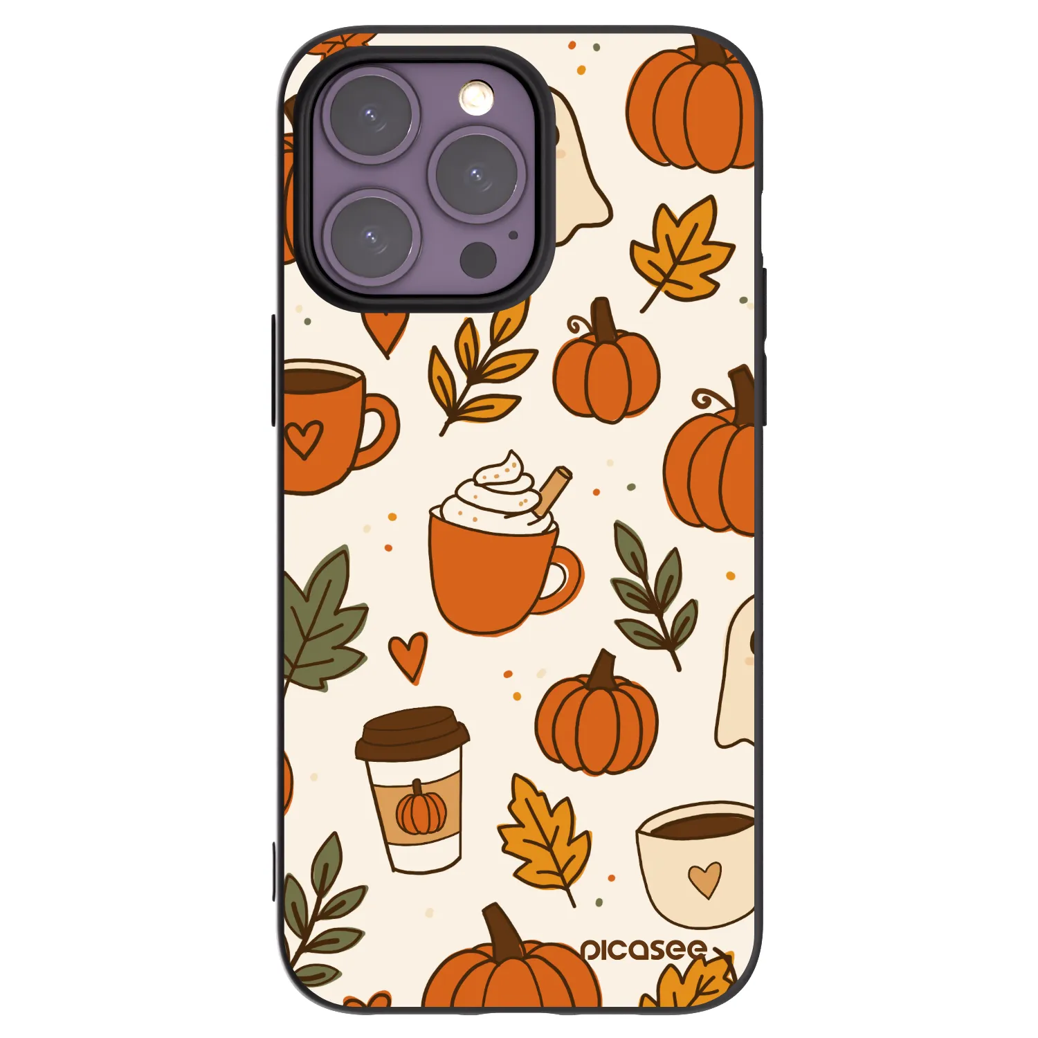 Picasee crna silikonska maskica za Apple iPhone 14 Pro Max - Fall vibes