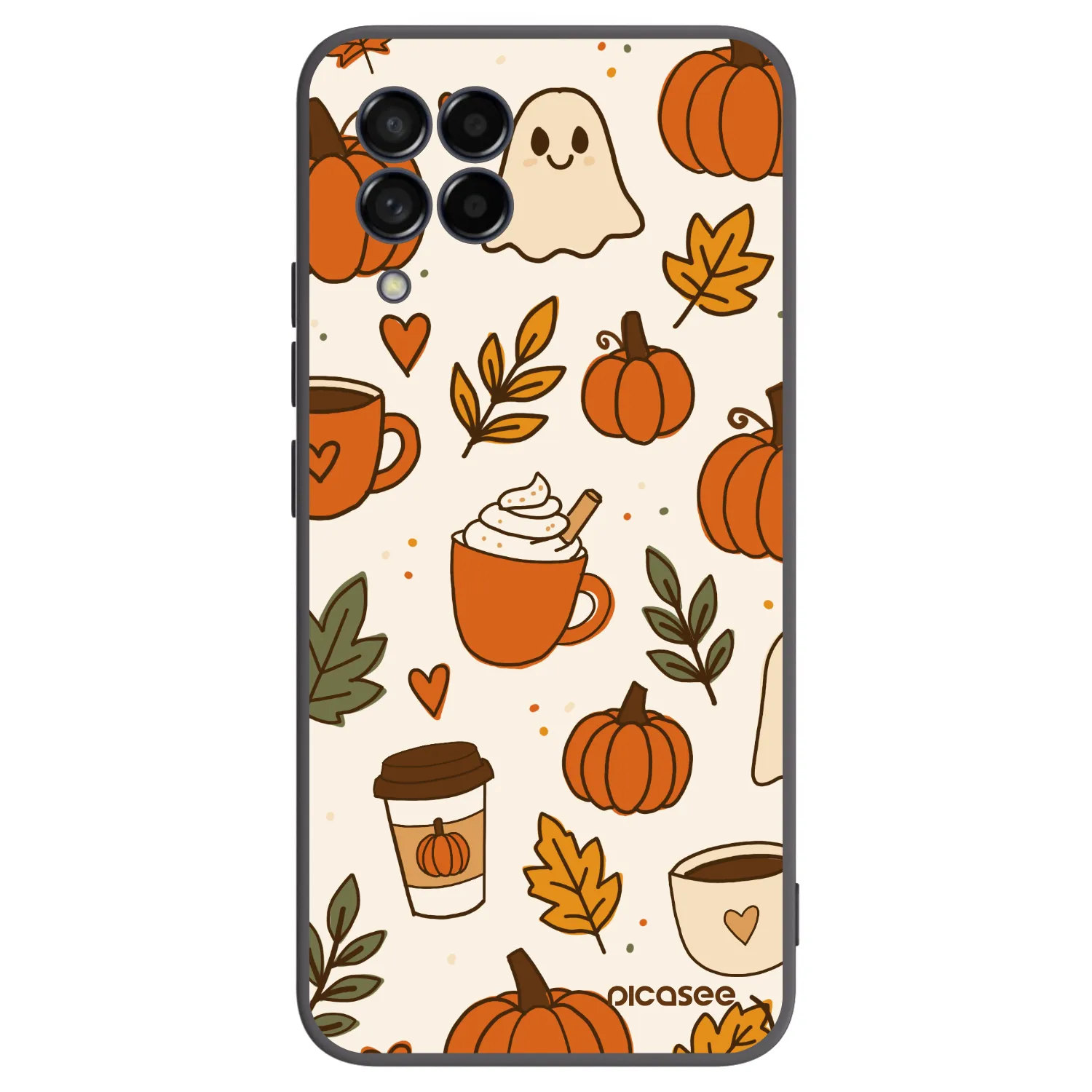 Picasee crna silikonska maskica za Samsung Galaxy M53 5G - Fall vibes