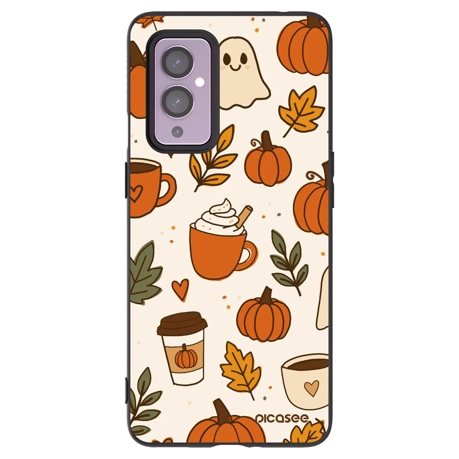 Picasee crna silikonska maskica za OnePlus 9 - Fall vibes