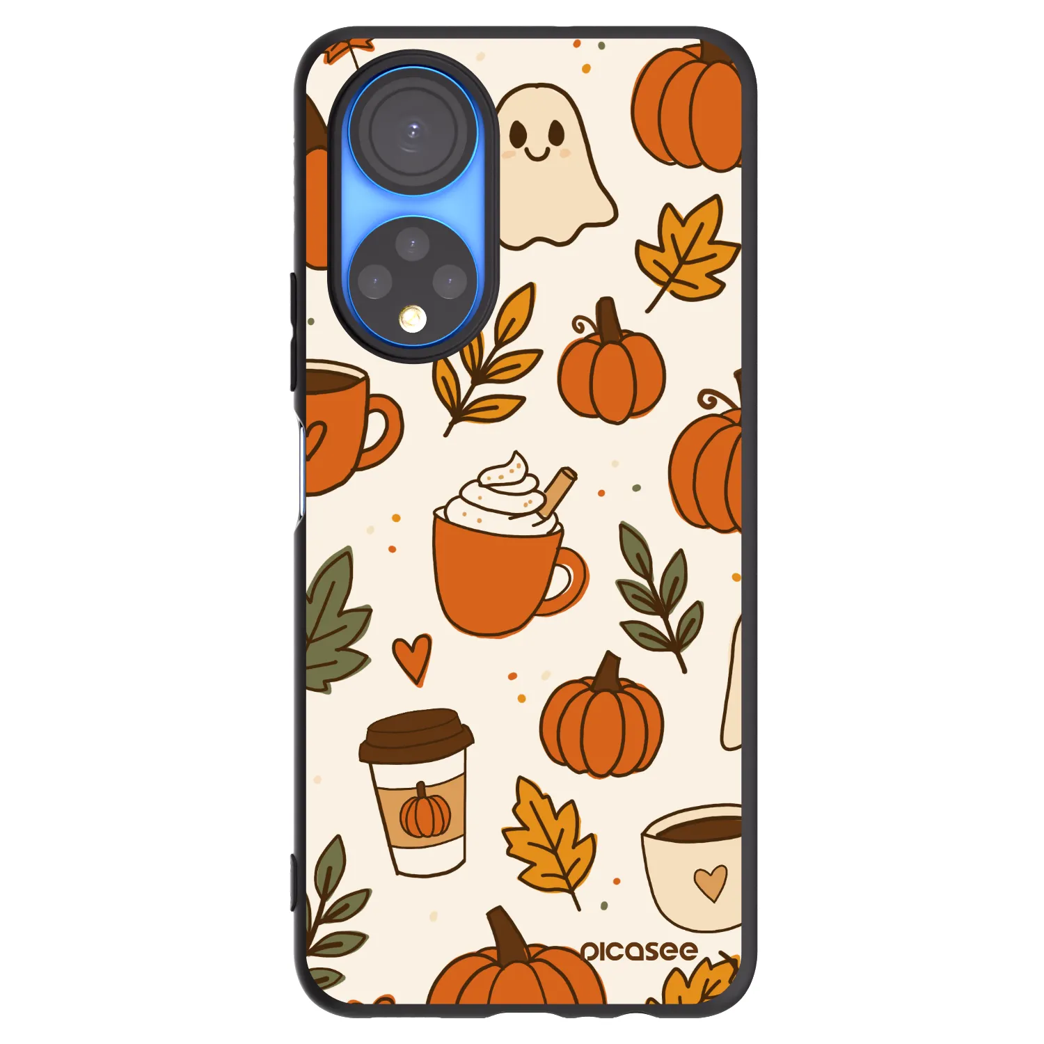 Picasee crna silikonska maskica za Honor X7 - Fall vibes