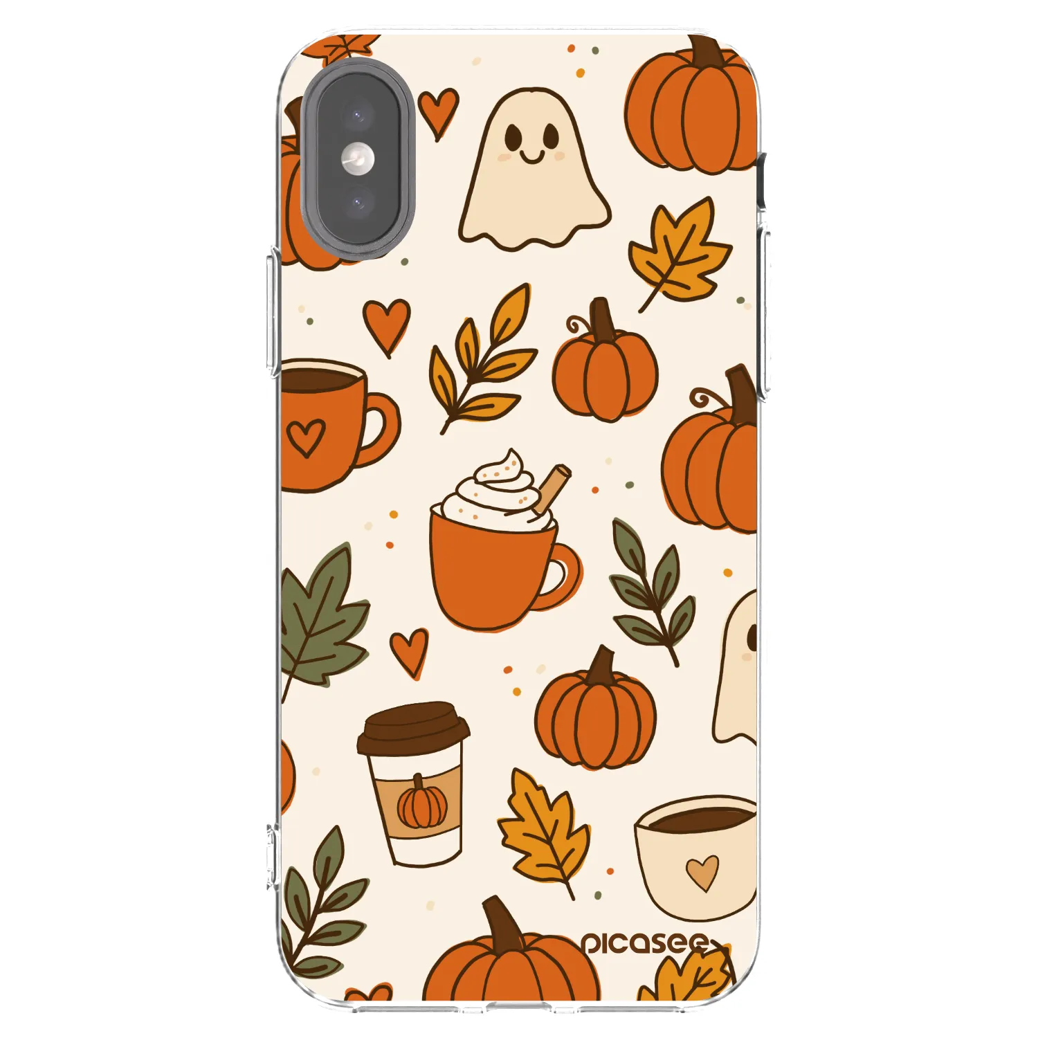 Picasee silikonska prozirna maskica za Apple iPhone X/XS - Fall vibes