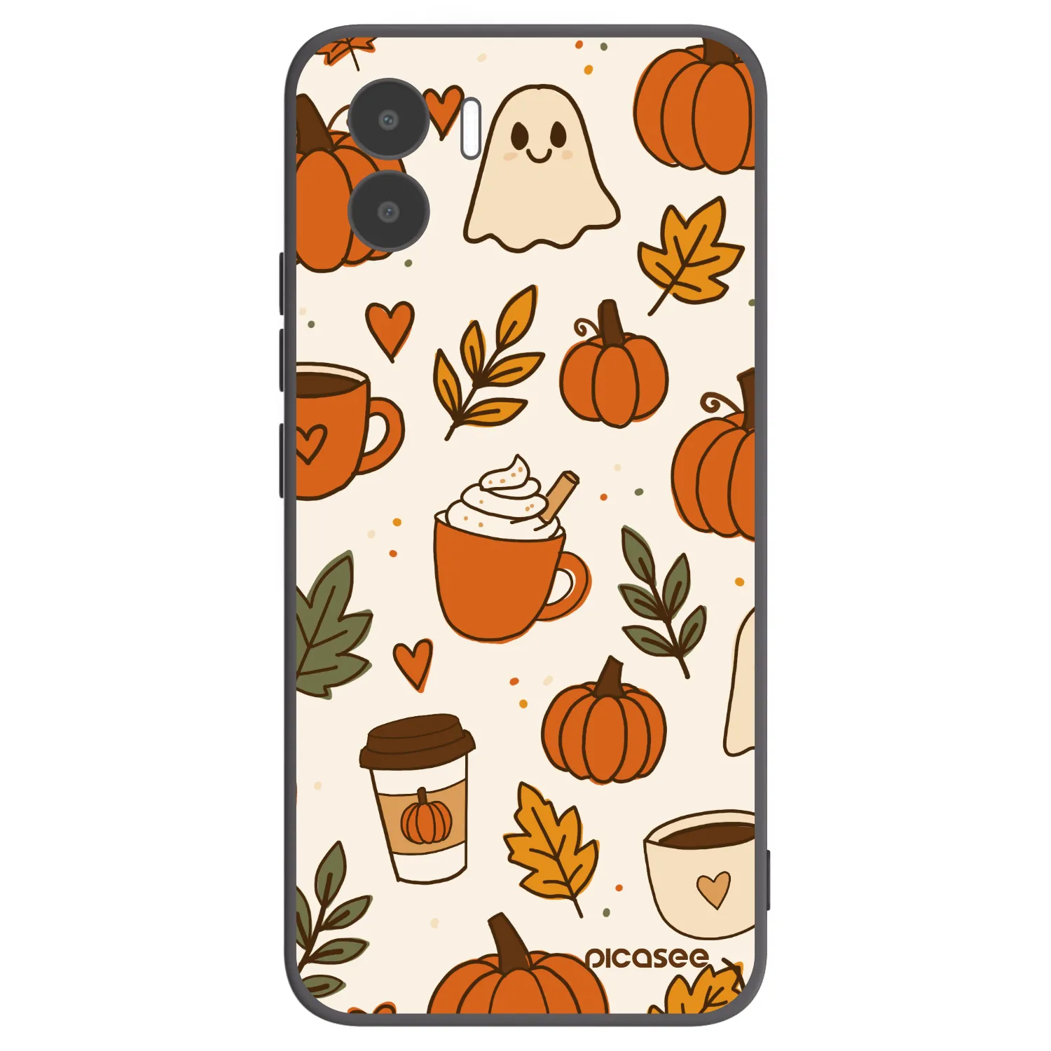 Picasee crna silikonska maskica za Xiaomi Redmi A1 - Fall vibes