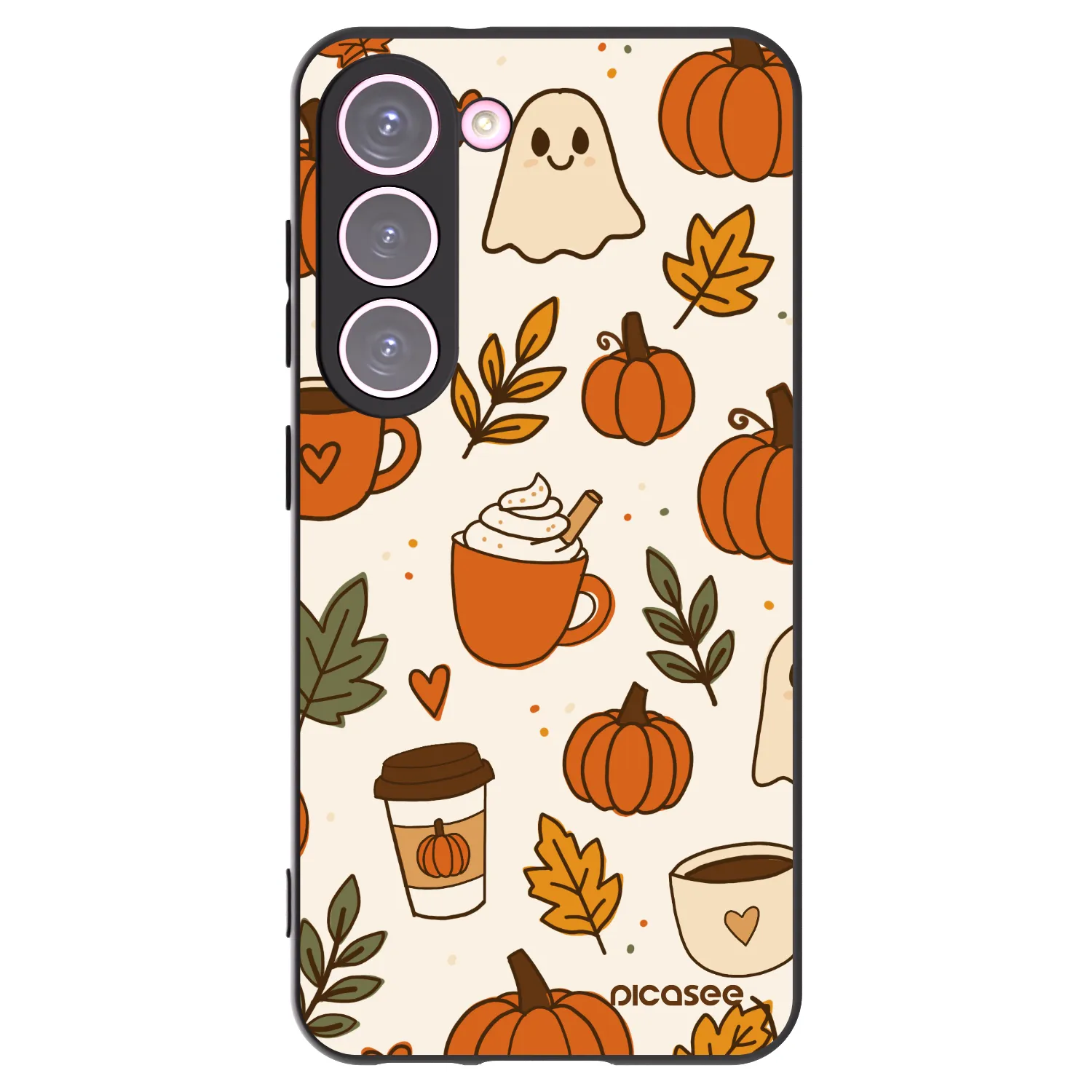 Picasee crna silikonska maskica za Samsung Galaxy S23 5G - Fall vibes