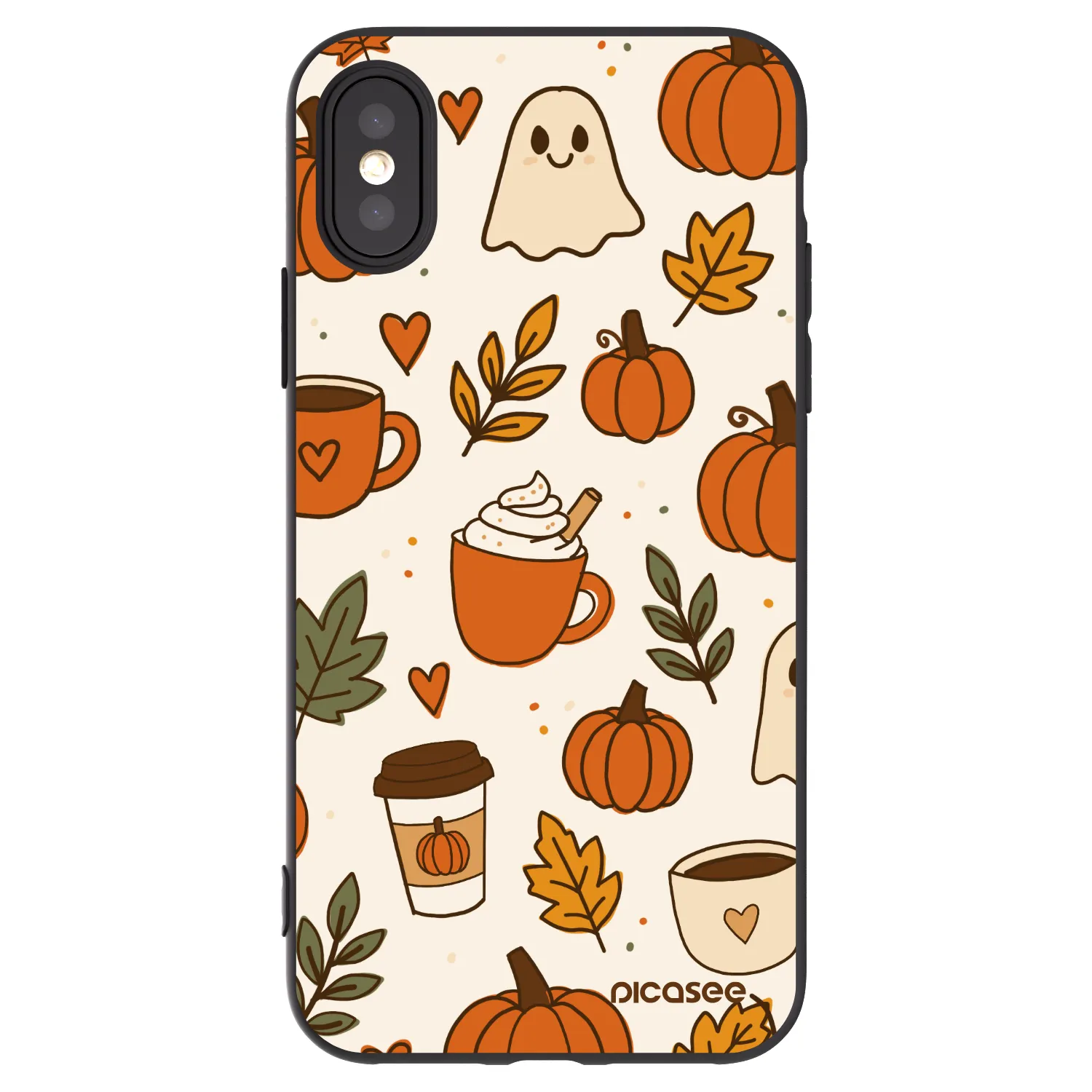 Picasee crna silikonska maskica za Apple iPhone X/XS - Fall vibes