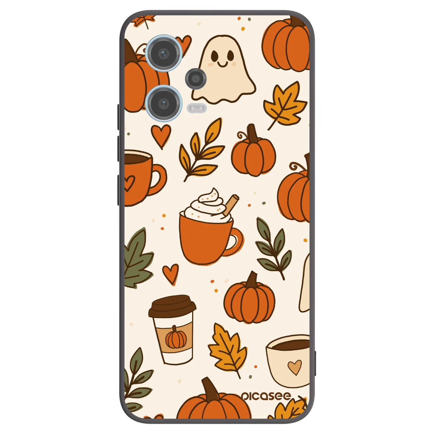 Picasee crna silikonska maskica za Xiaomi Redmi Note 12 5G - Fall vibes
