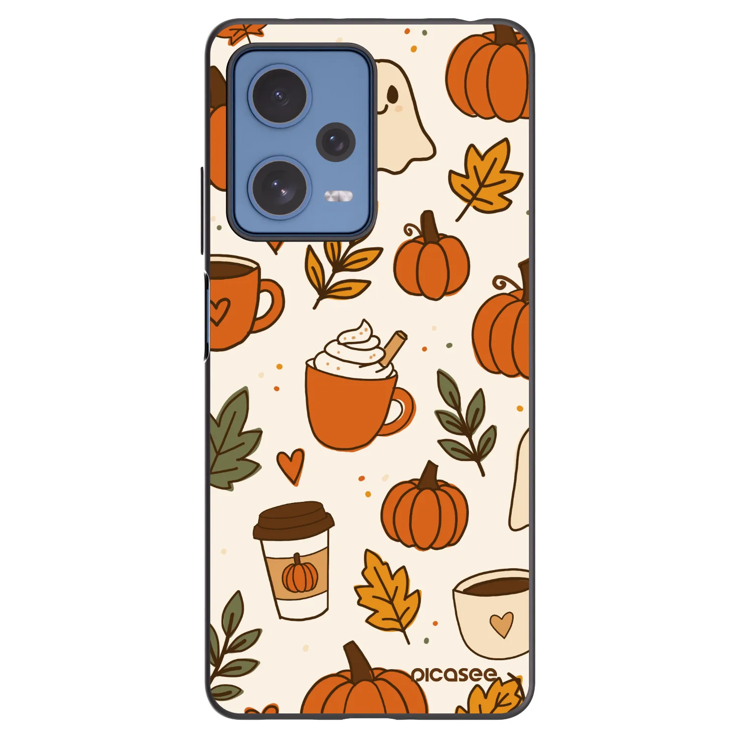 Picasee crna silikonska maskica za Xiaomi Redmi Note 12 Pro 5G - Fall vibes