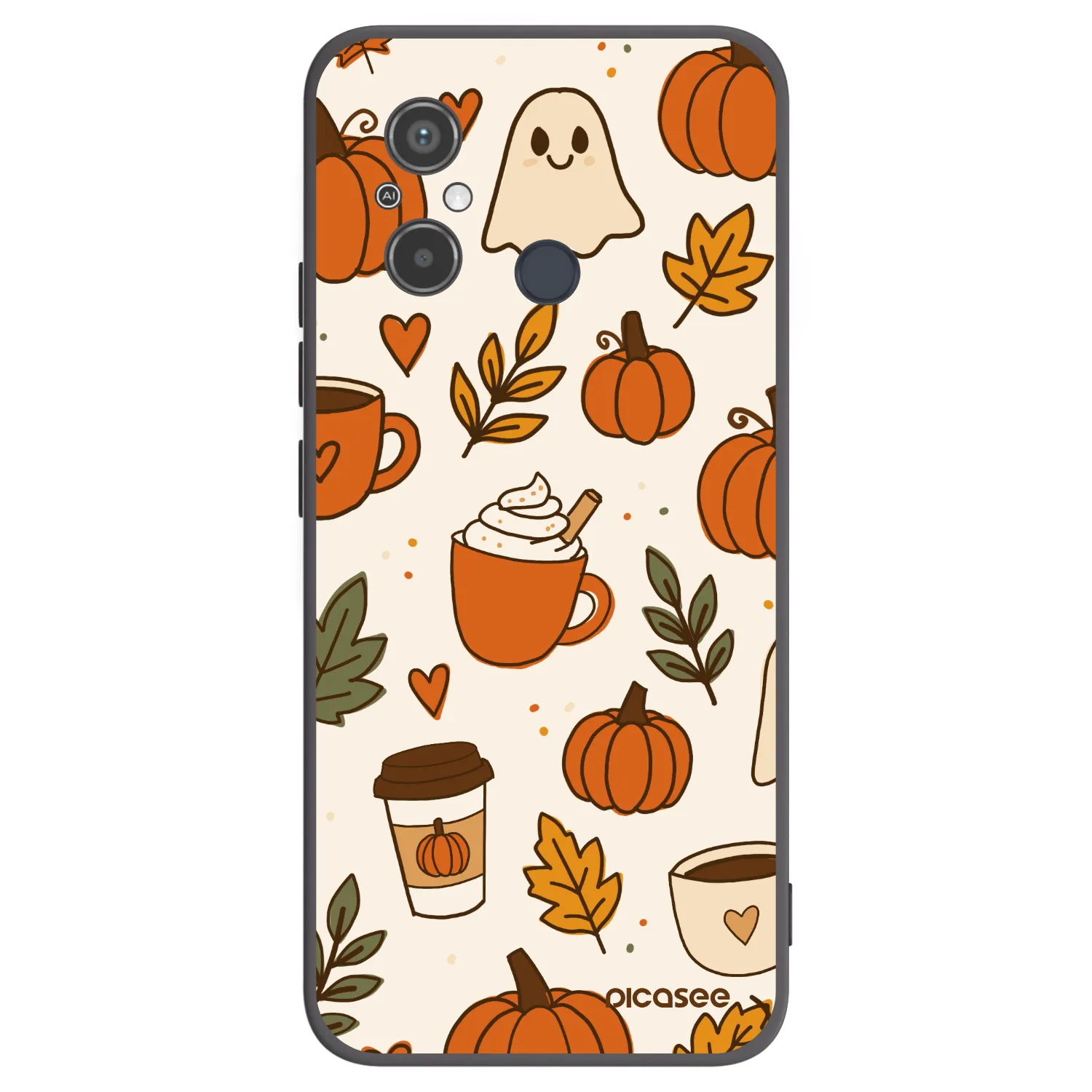 Picasee crna silikonska maskica za Xiaomi Redmi 12C - Fall vibes