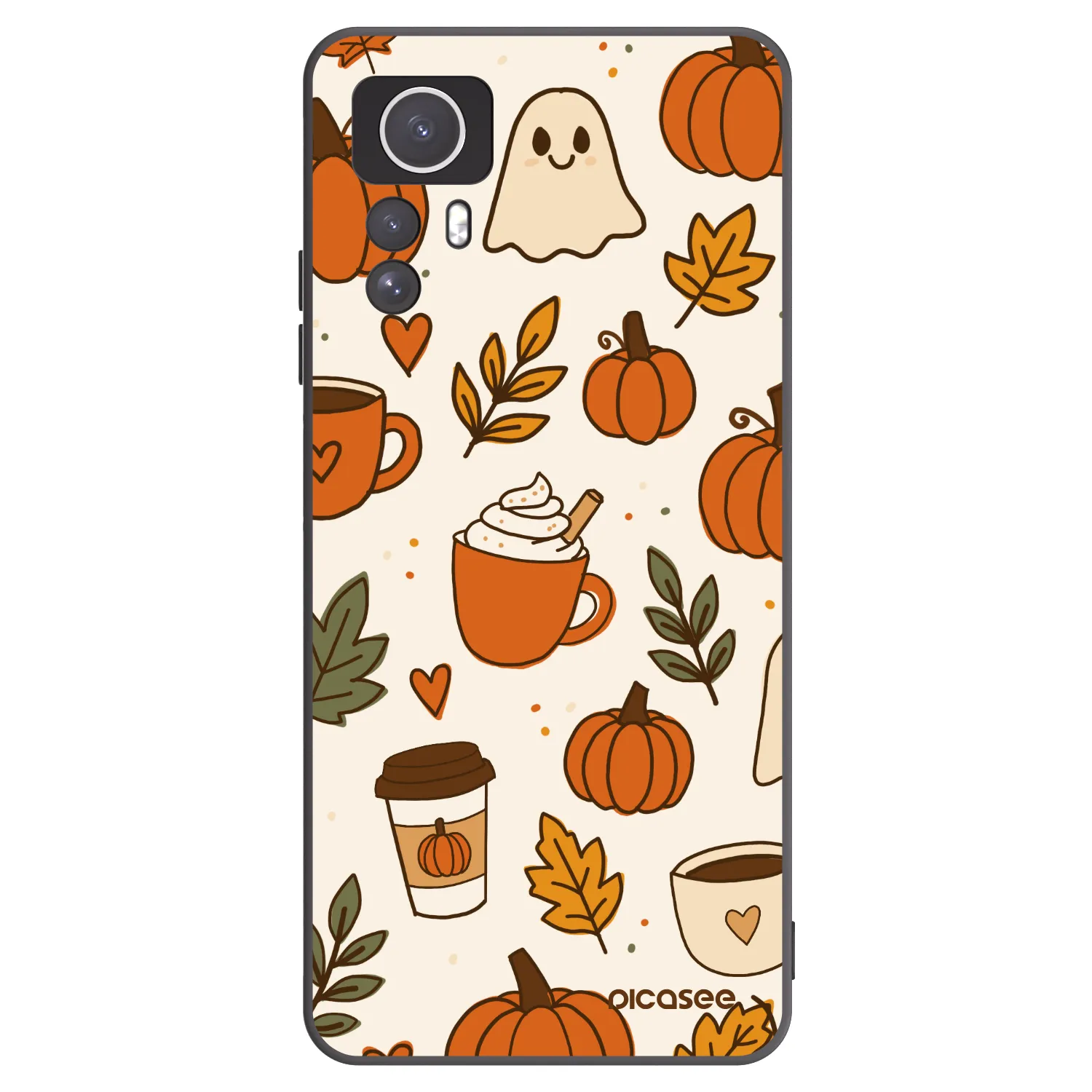 Picasee crna silikonska maskica za Xiaomi Redmi Note 12S - Fall vibes
