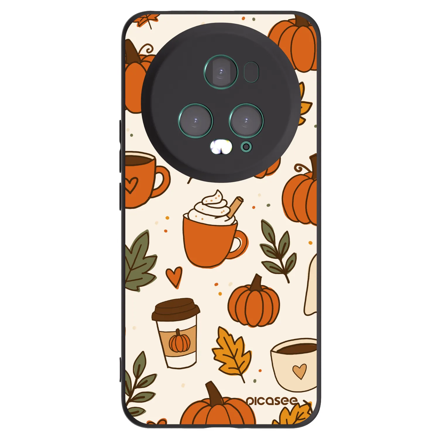 Picasee crna silikonska maskica za Honor Magic5 Pro - Fall vibes