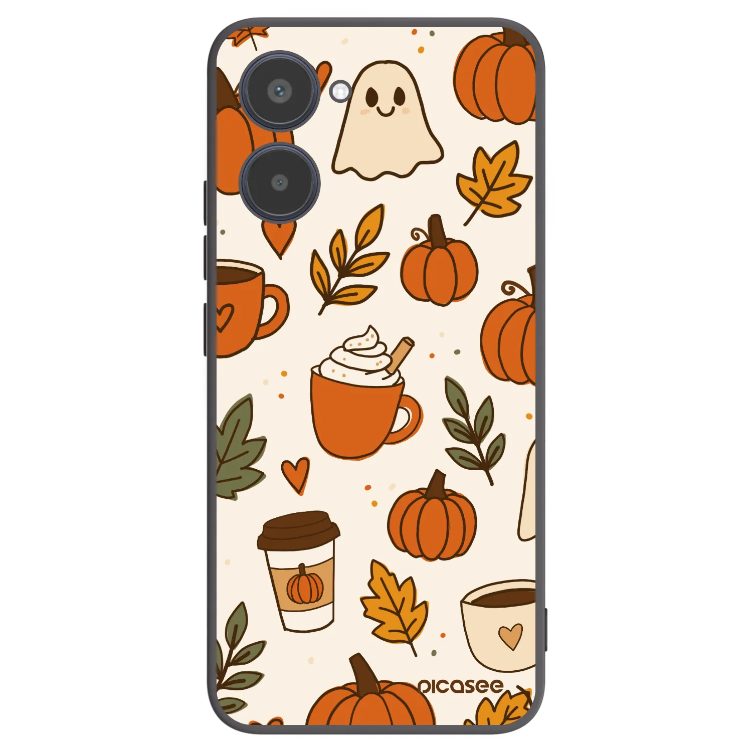 Picasee crna silikonska maskica za Realme 10 4G - Fall vibes