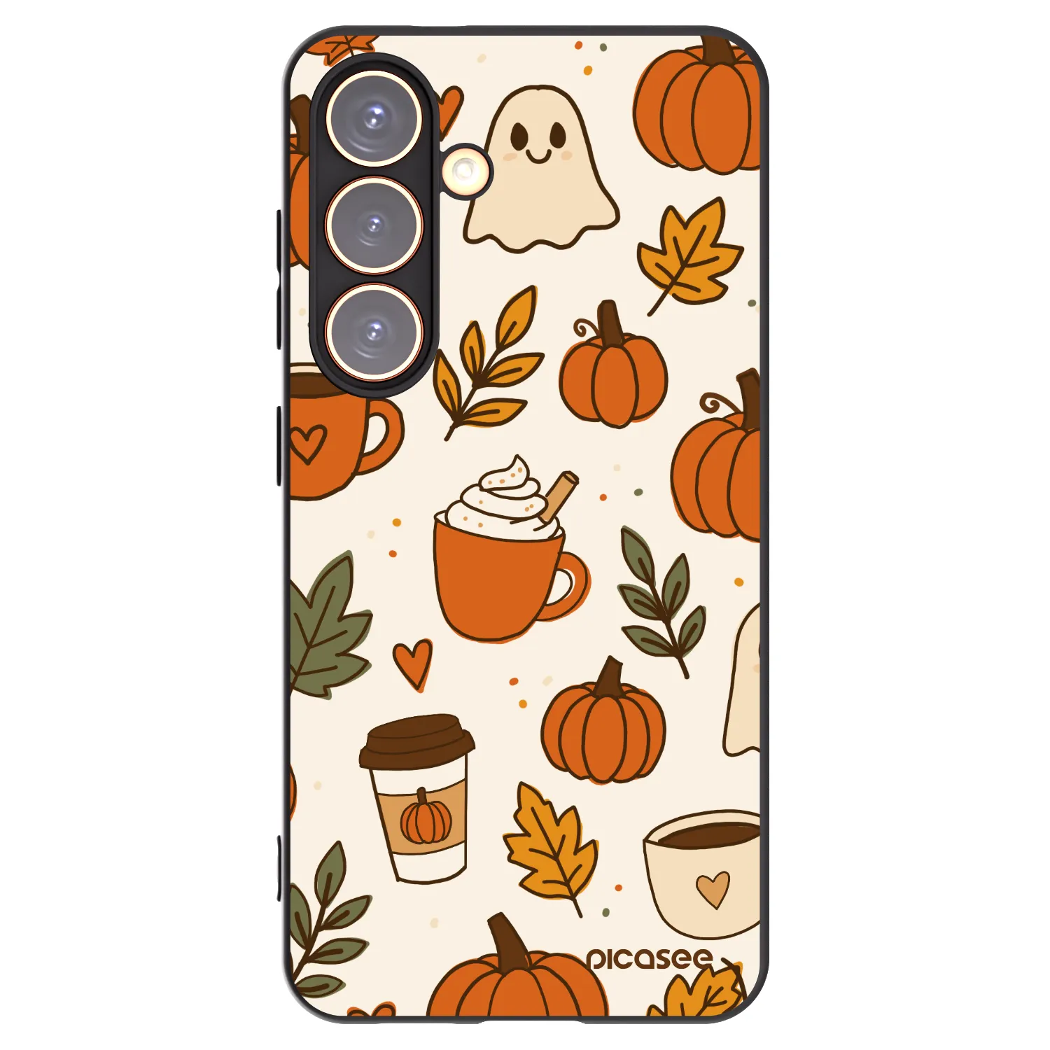 Picasee crna silikonska maskica za Samsung Galaxy S24 S921B 5G - Fall vibes