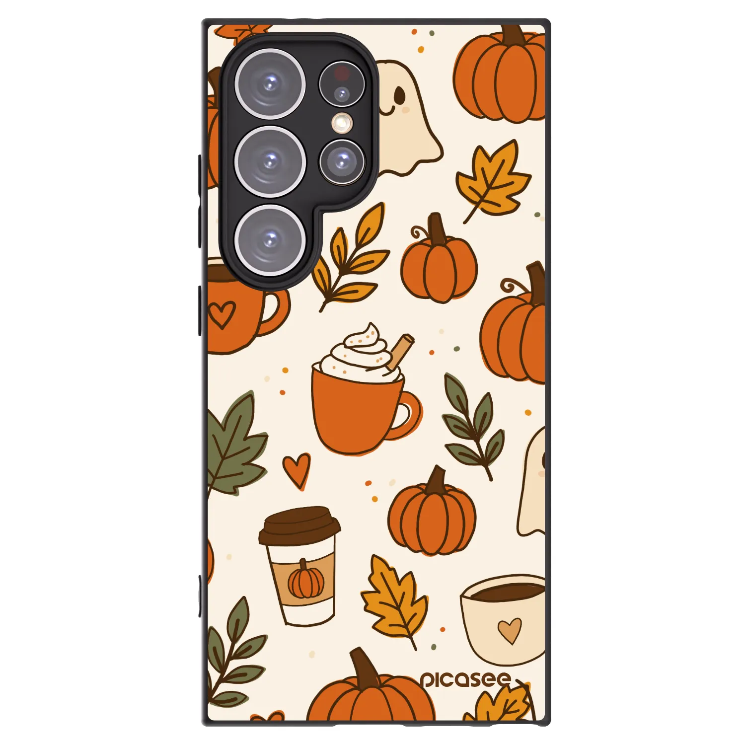 Picasee crna silikonska maskica za Samsung Galaxy S24 Ultra S928B 5G - Fall vibes