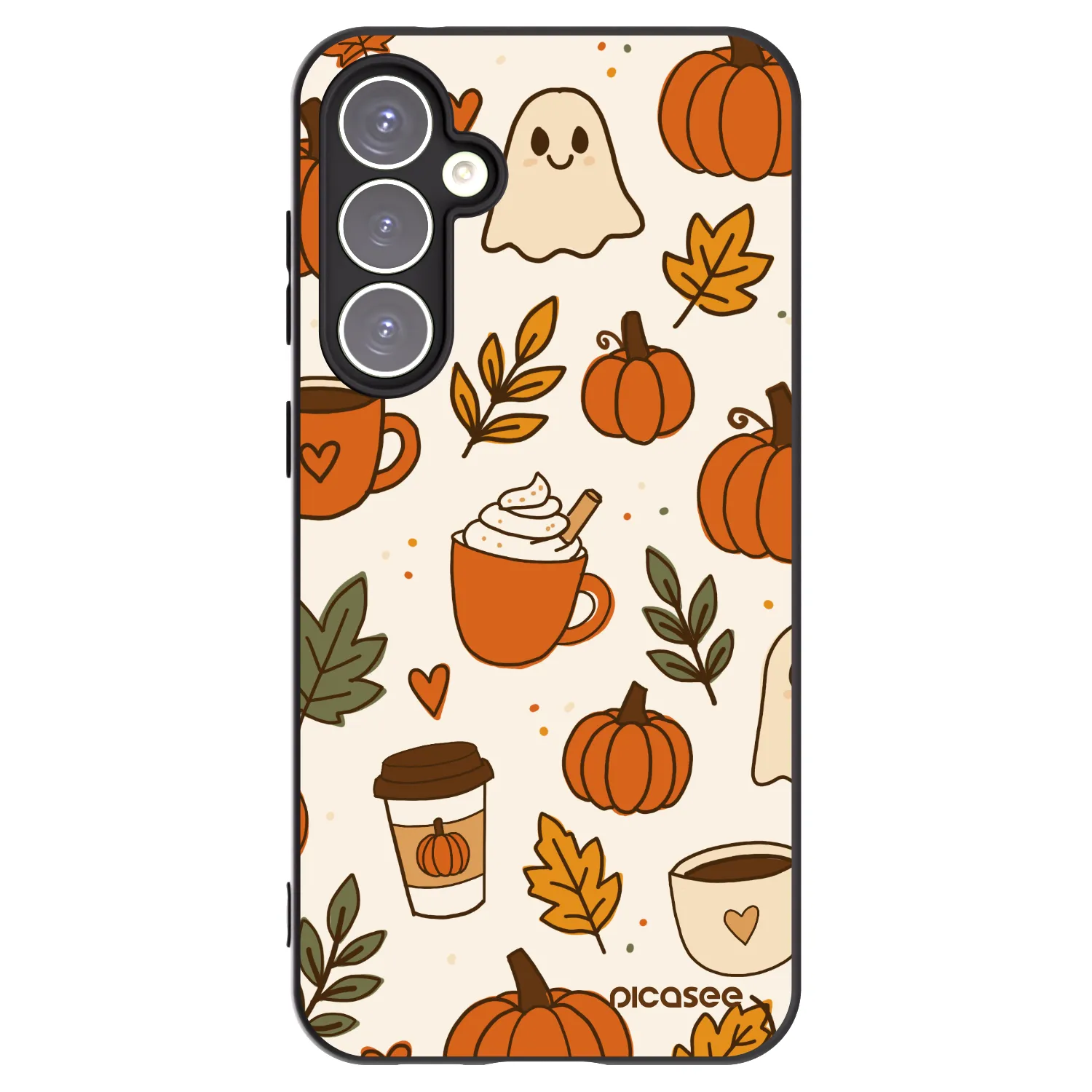 Picasee crna silikonska maskica za Samsung Galaxy S23 FE S711B - Fall vibes