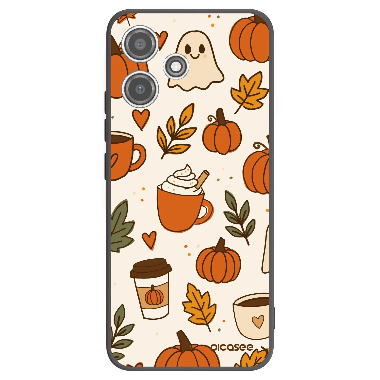 Picasee crna silikonska maskica za Xiaomi Redmi 12 5G - Fall vibes