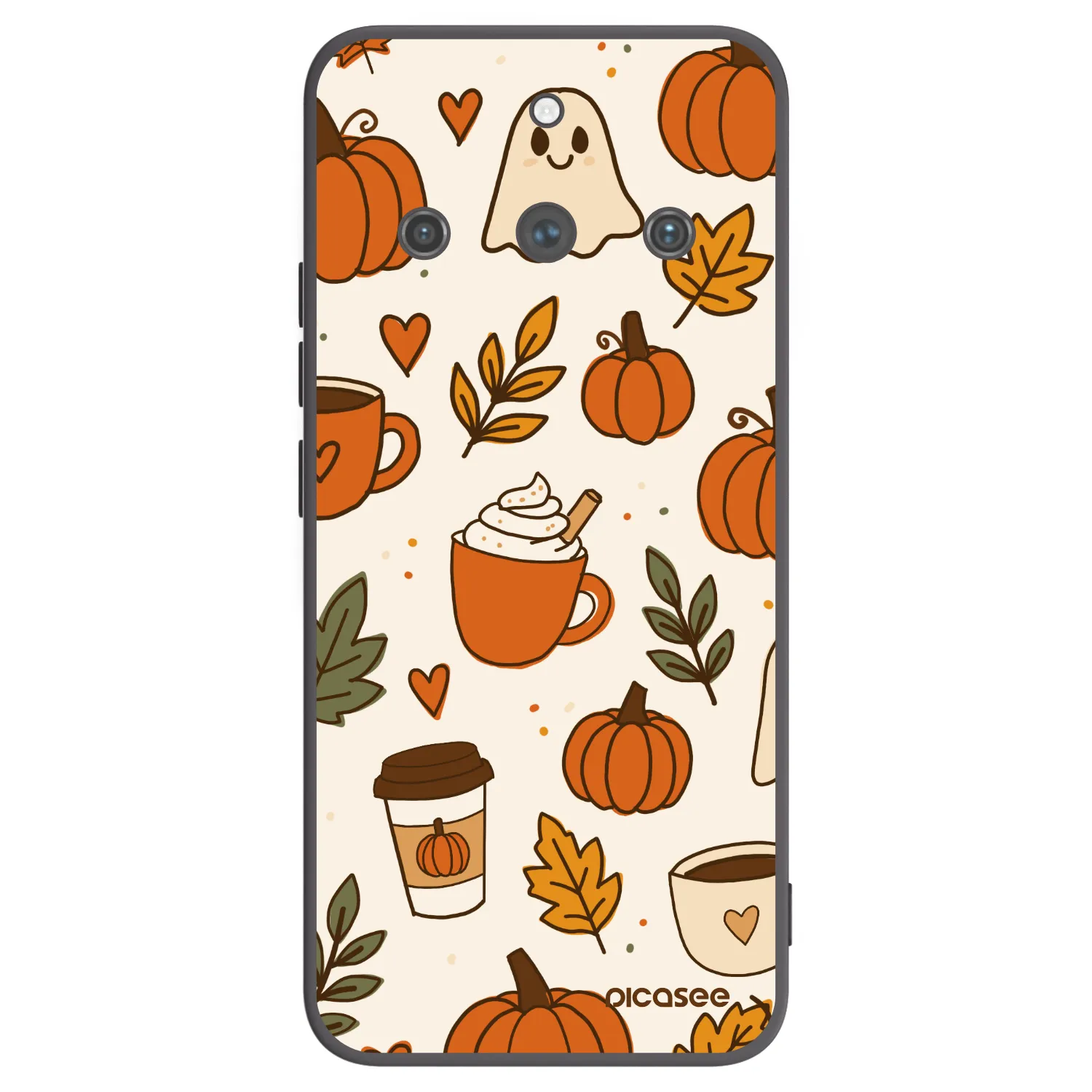 Picasee crna silikonska maskica za Realme 11 Pro+ - Fall vibes